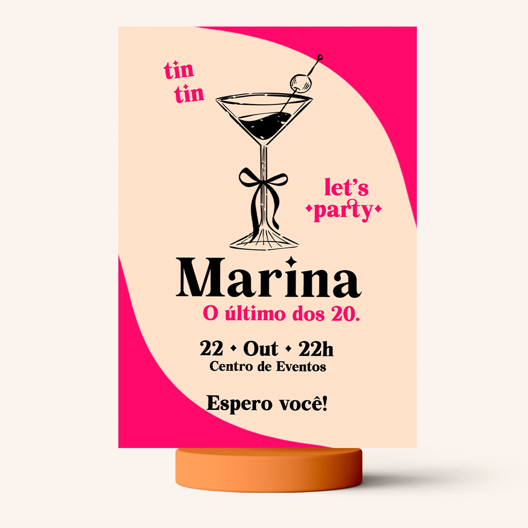 Invitación digital de cumpleaños para la noche de chicas