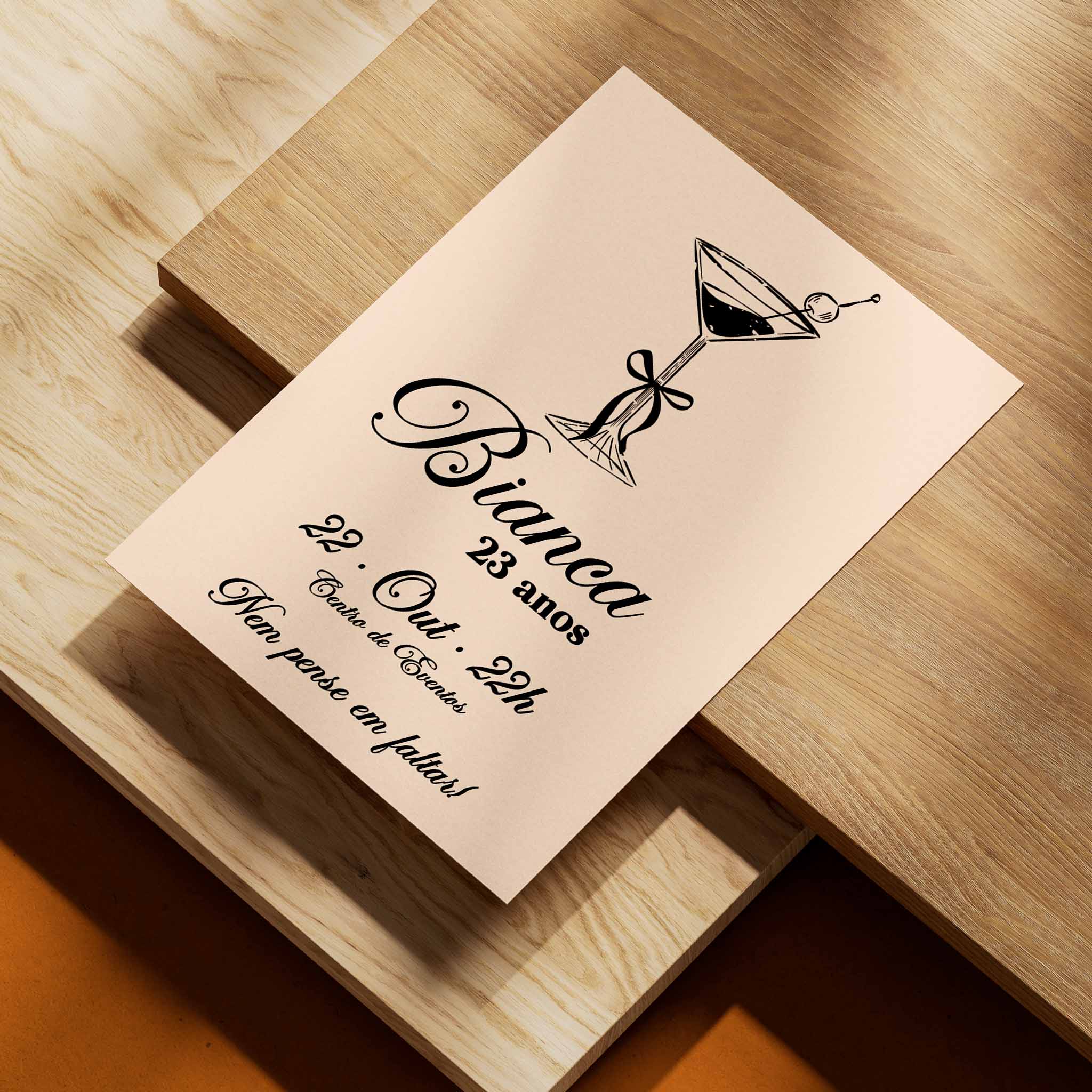 Invitación digital de cumpleaños para la noche de chicas