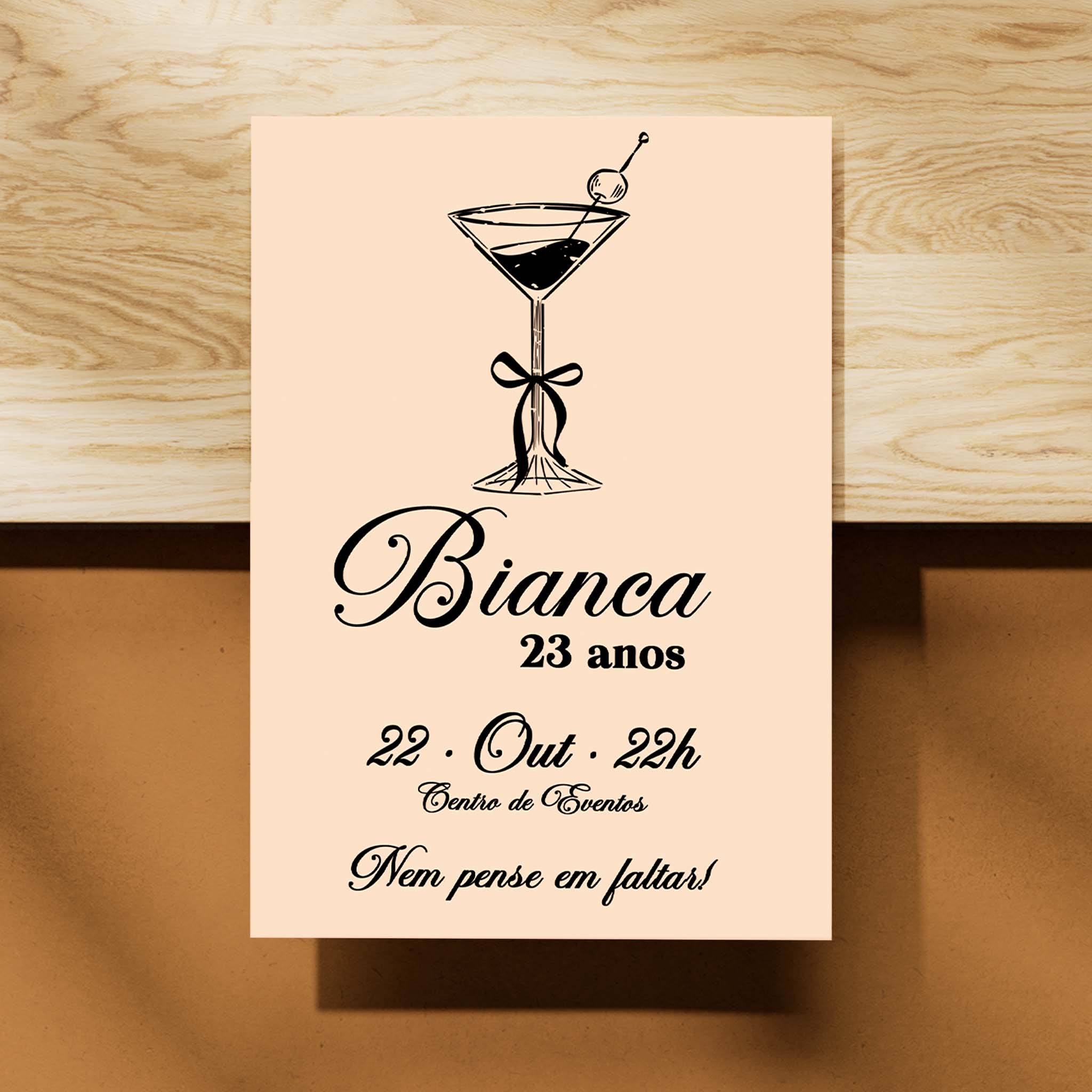 Invitación digital de cumpleaños para la noche de chicas