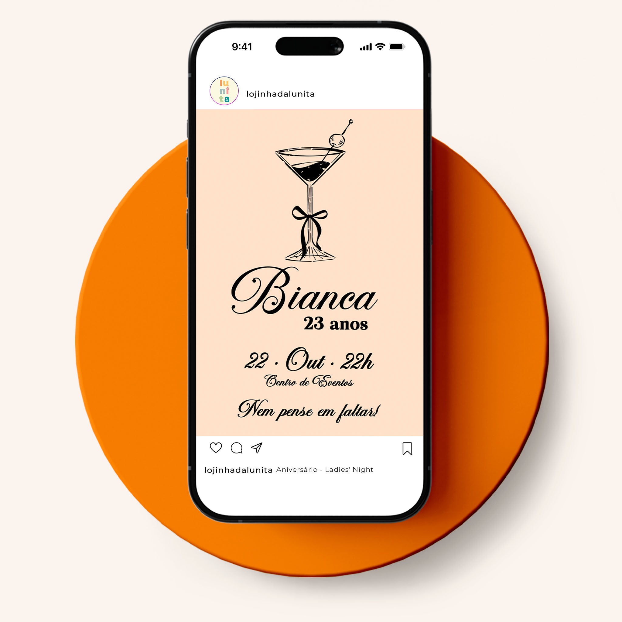 Invitación digital de cumpleaños para la noche de chicas