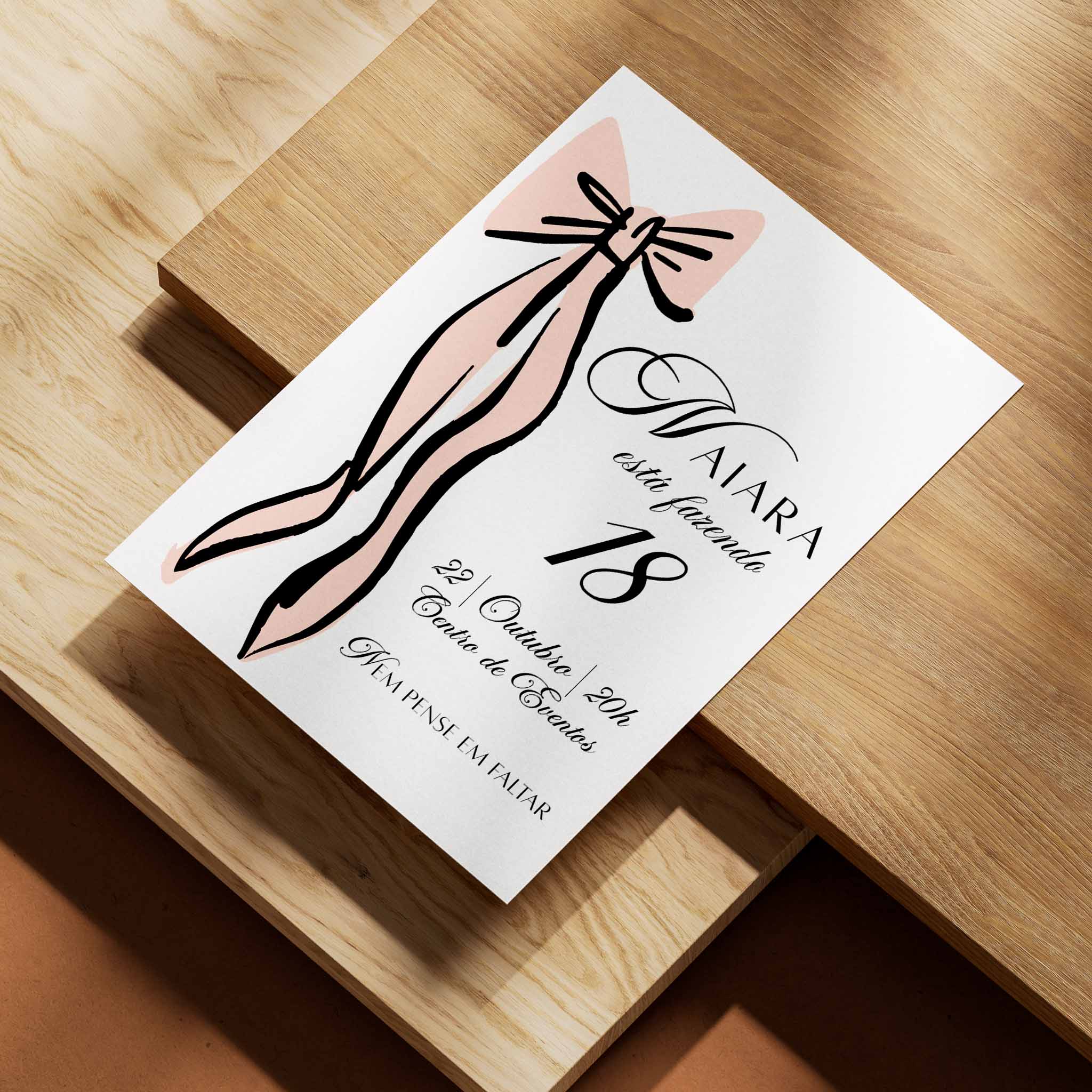 Invitación digital de cumpleaños para la noche de chicas