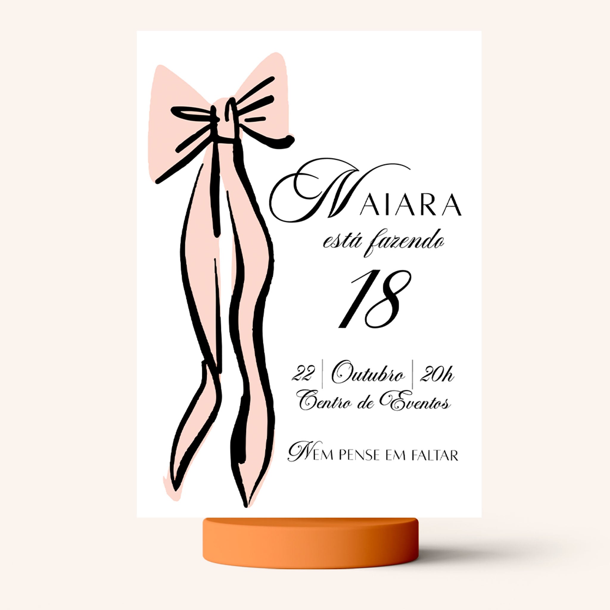 Invitación digital de cumpleaños para la noche de chicas