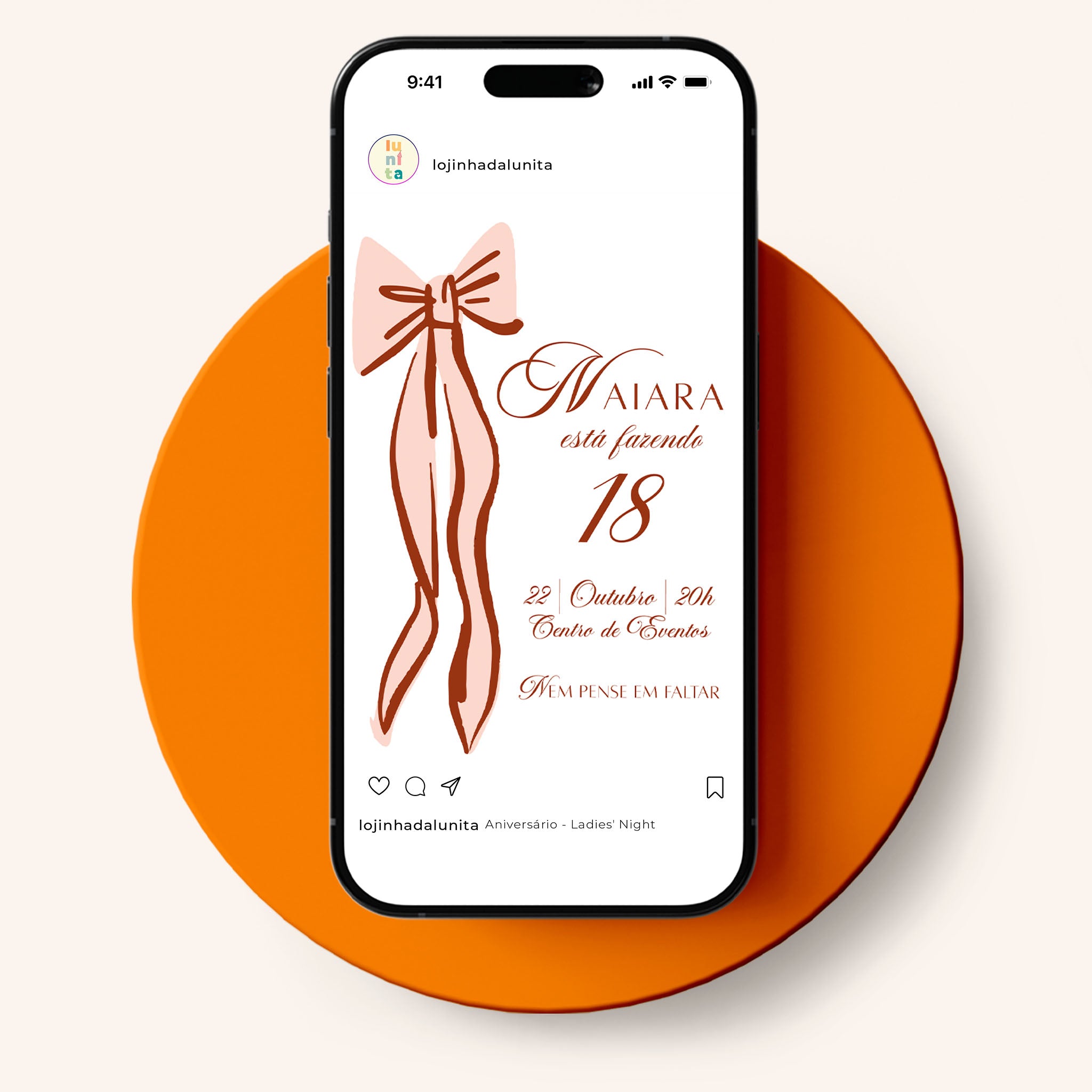 Invitación digital de cumpleaños para la noche de chicas