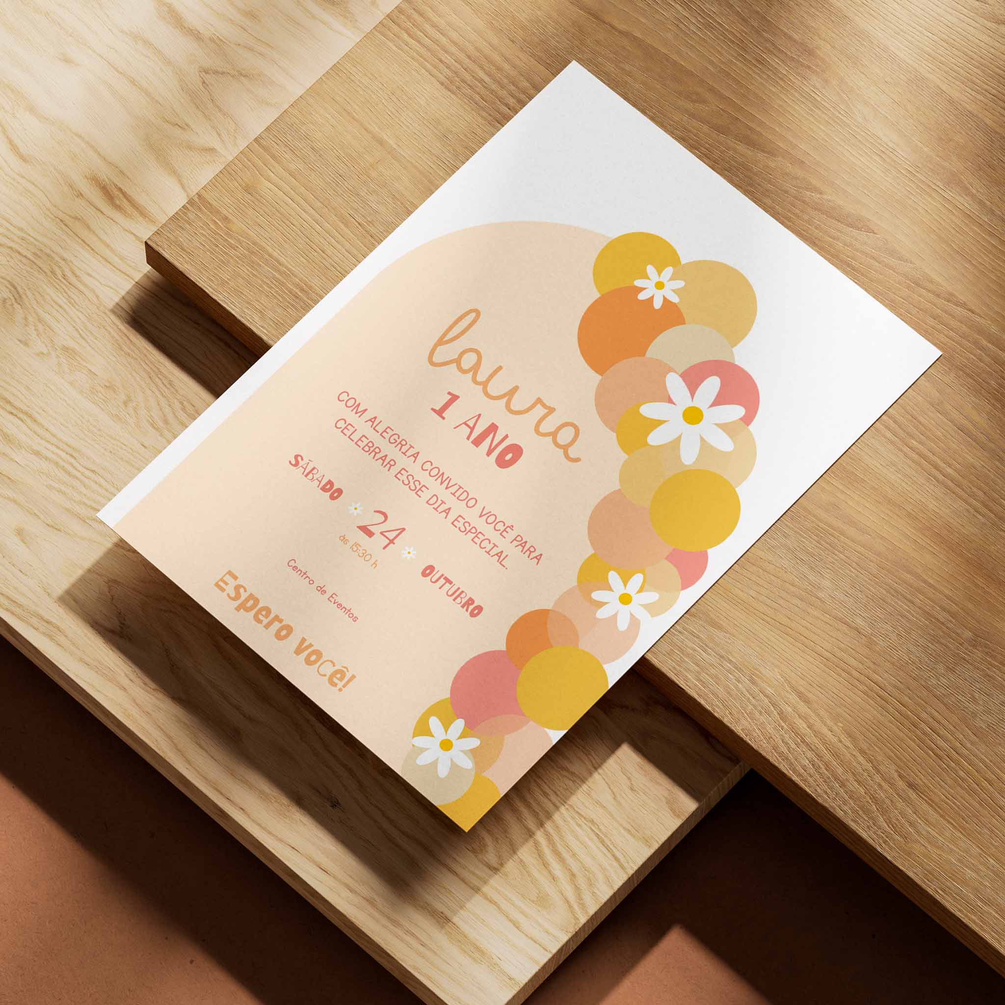 Invitación de cumpleaños digital Daisy
