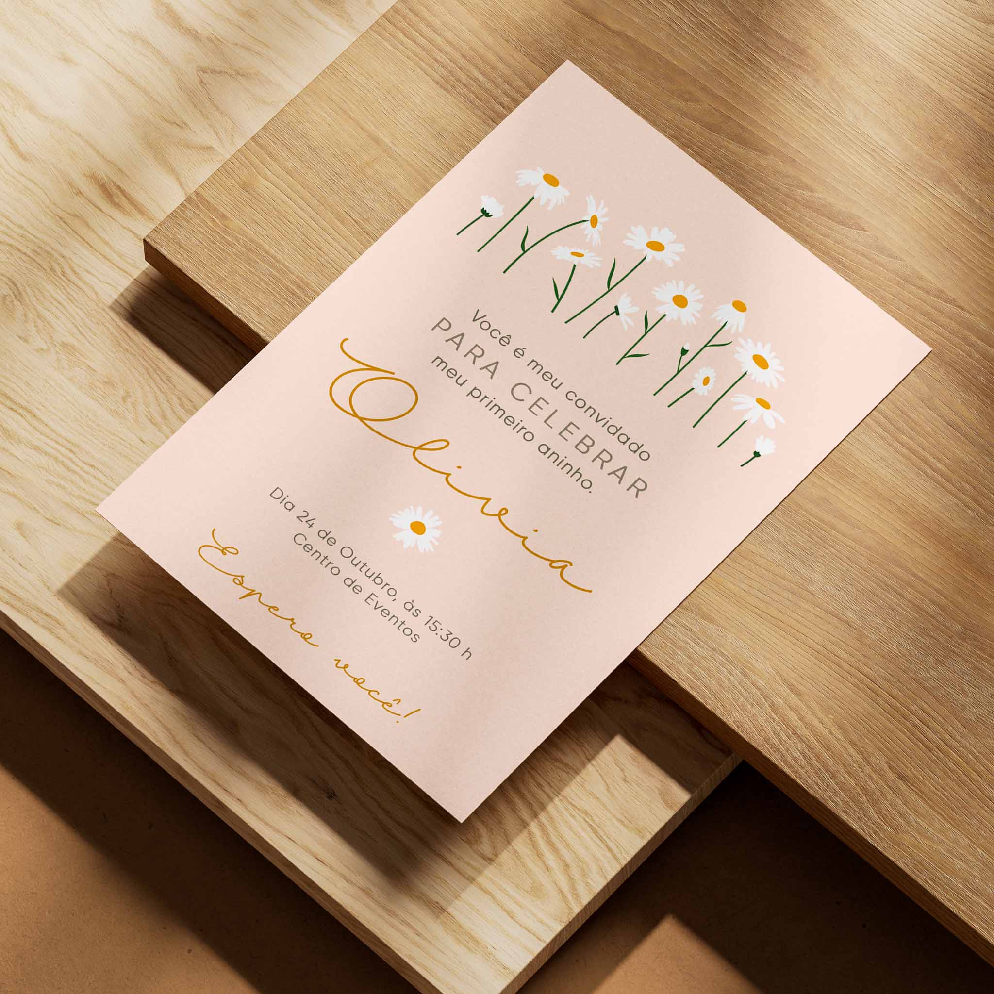 Invitación de cumpleaños digital Daisy