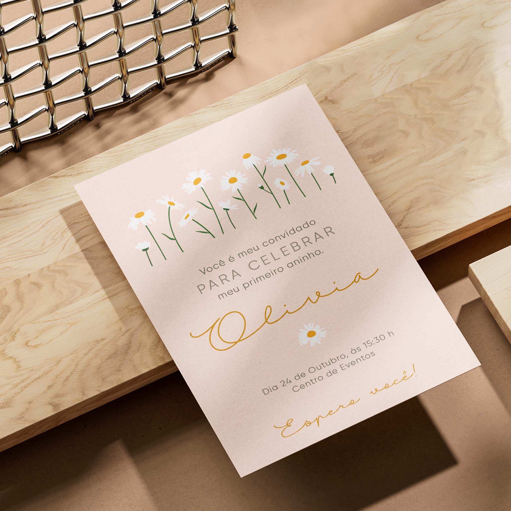 Invitación de cumpleaños digital Daisy