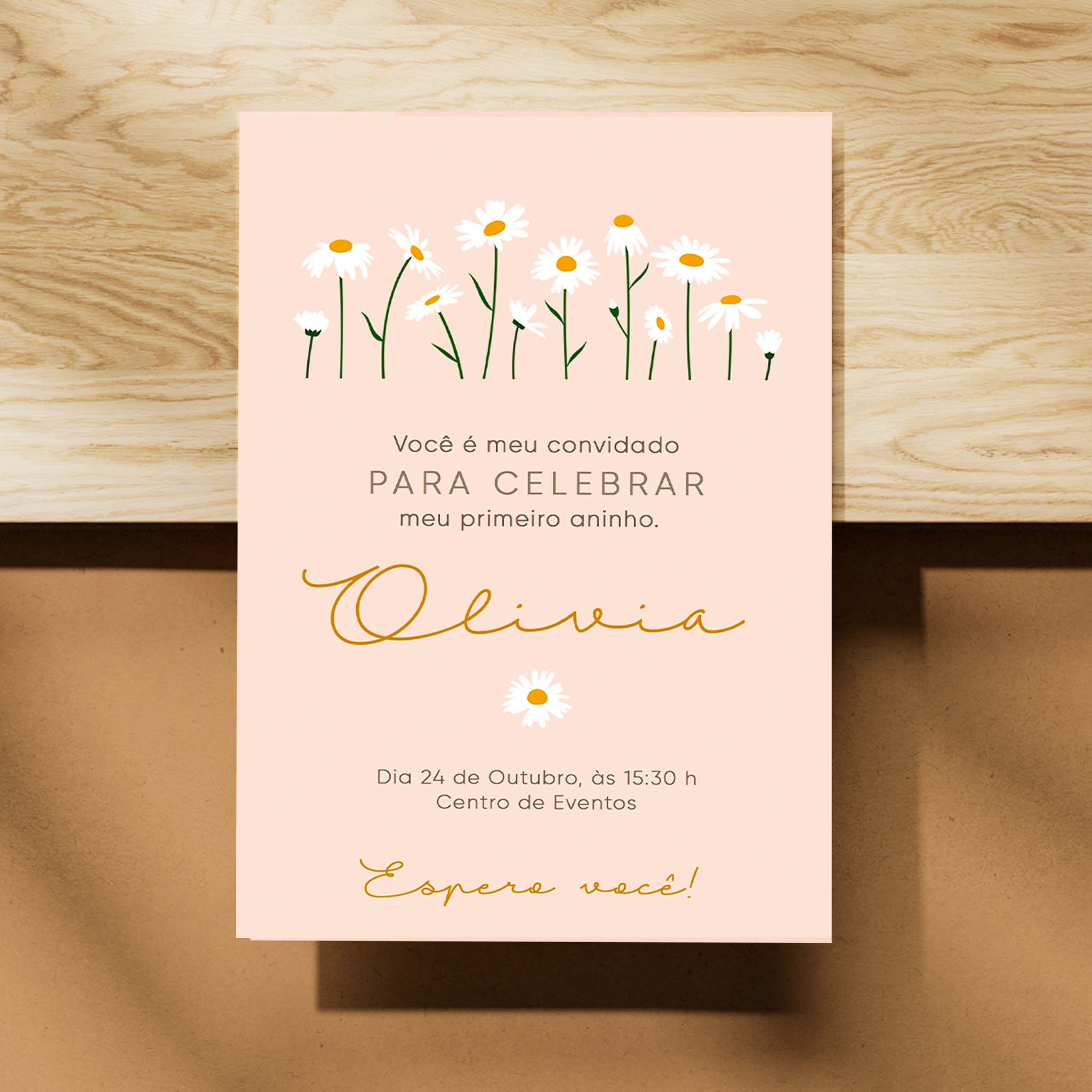Invitación de cumpleaños digital Daisy