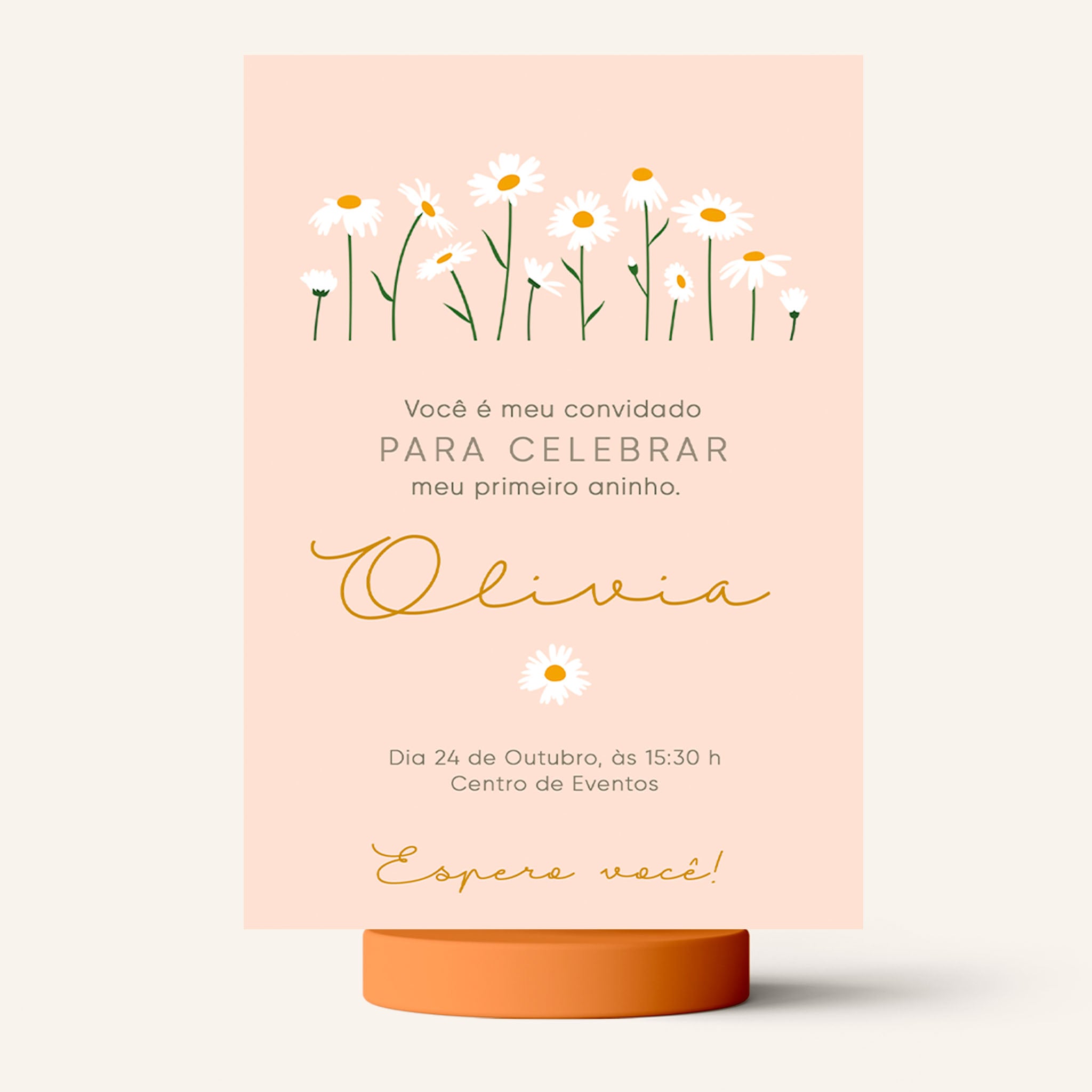 Invitación de cumpleaños digital Daisy