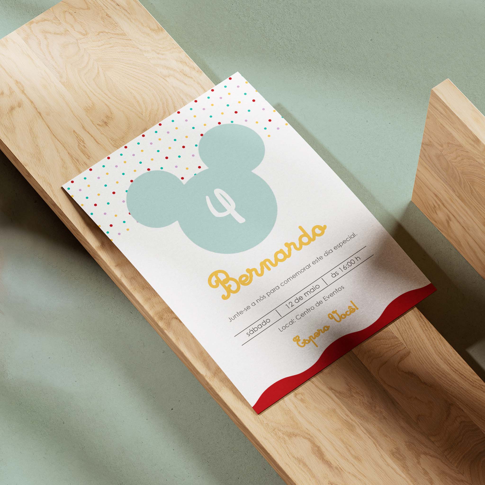 Invitación digital de cumpleaños de Mickey Mouse
