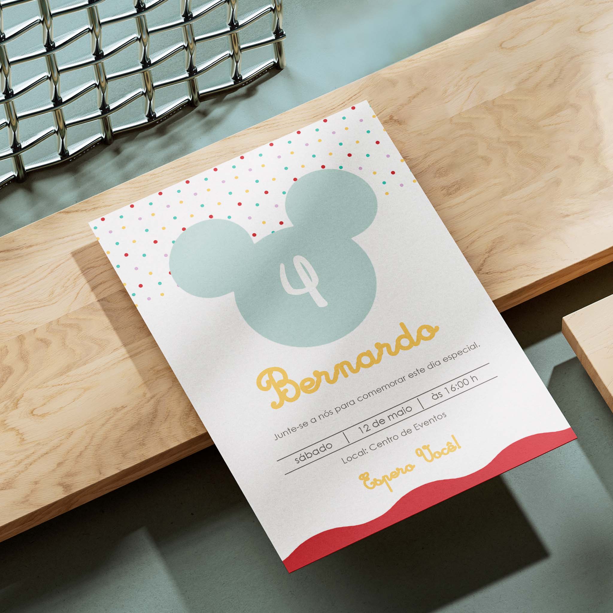 Invitación digital de cumpleaños de Mickey Mouse