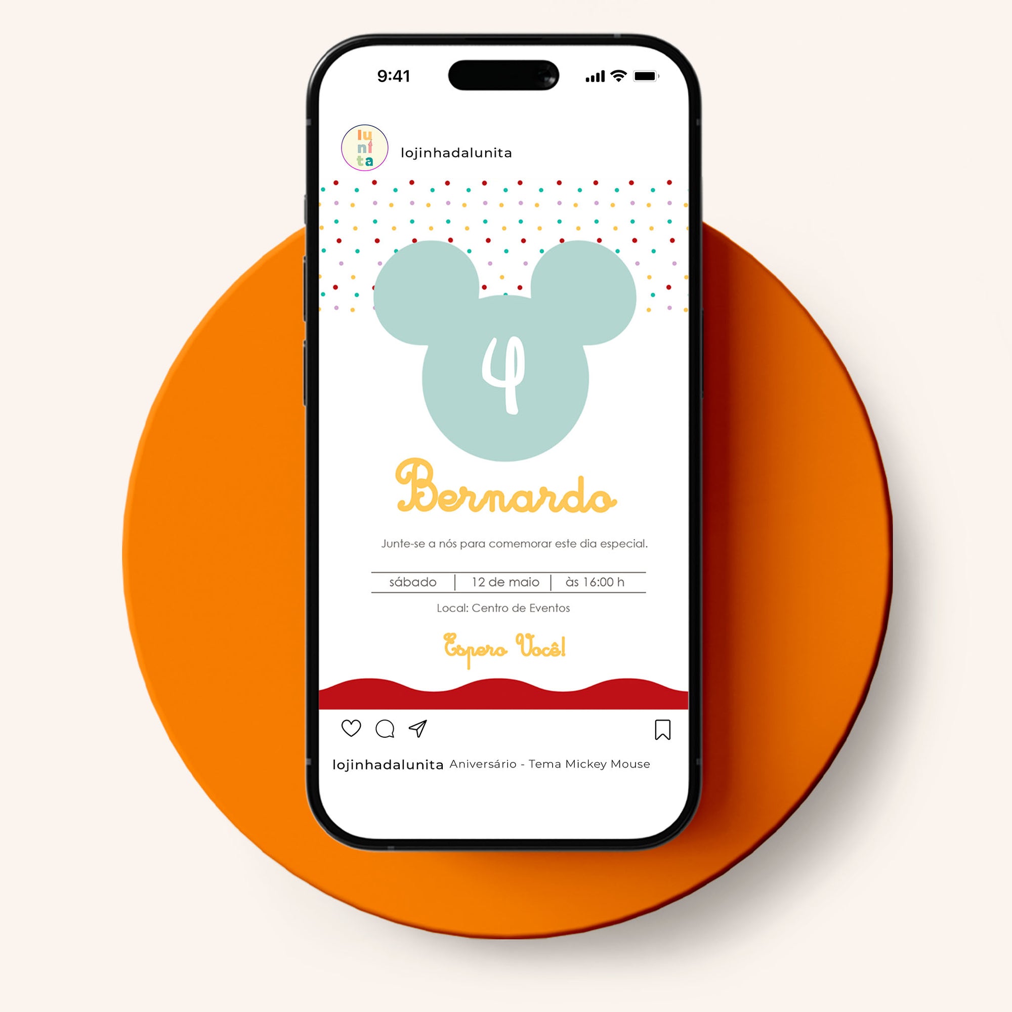 Convite Digital Aniversário Mickey Mouse