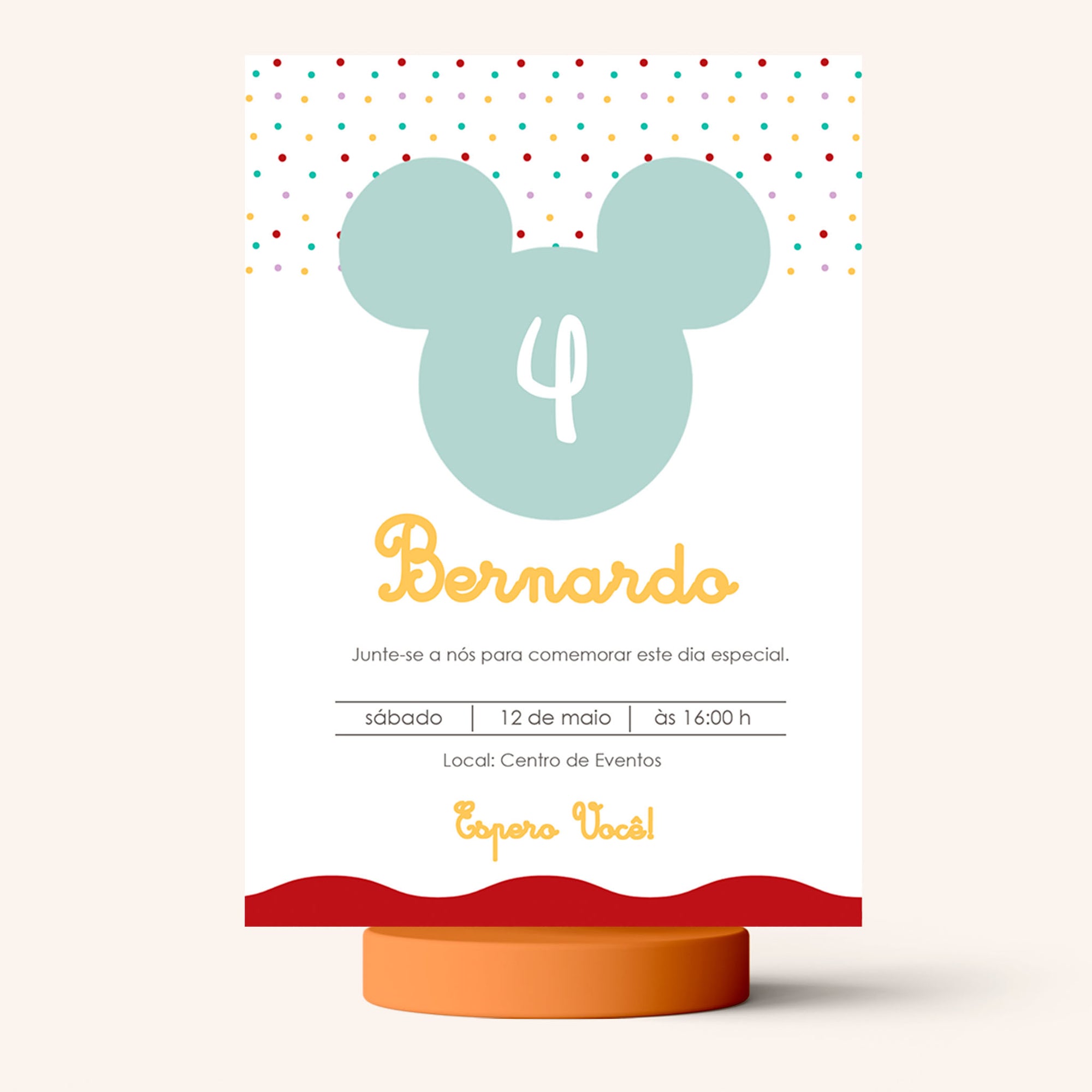 Convite Digital Aniversário Mickey Mouse