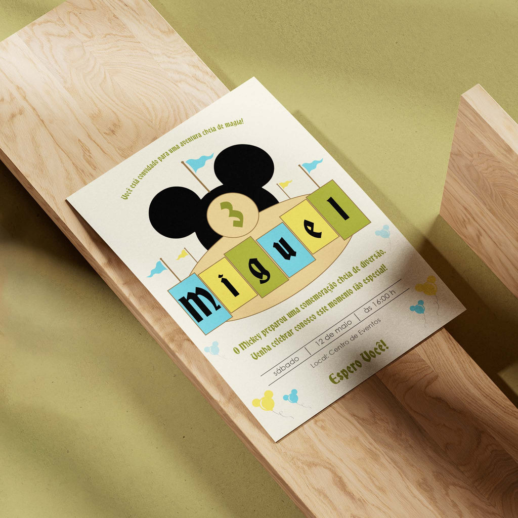 Convite Digital Aniversário Mickey Mouse