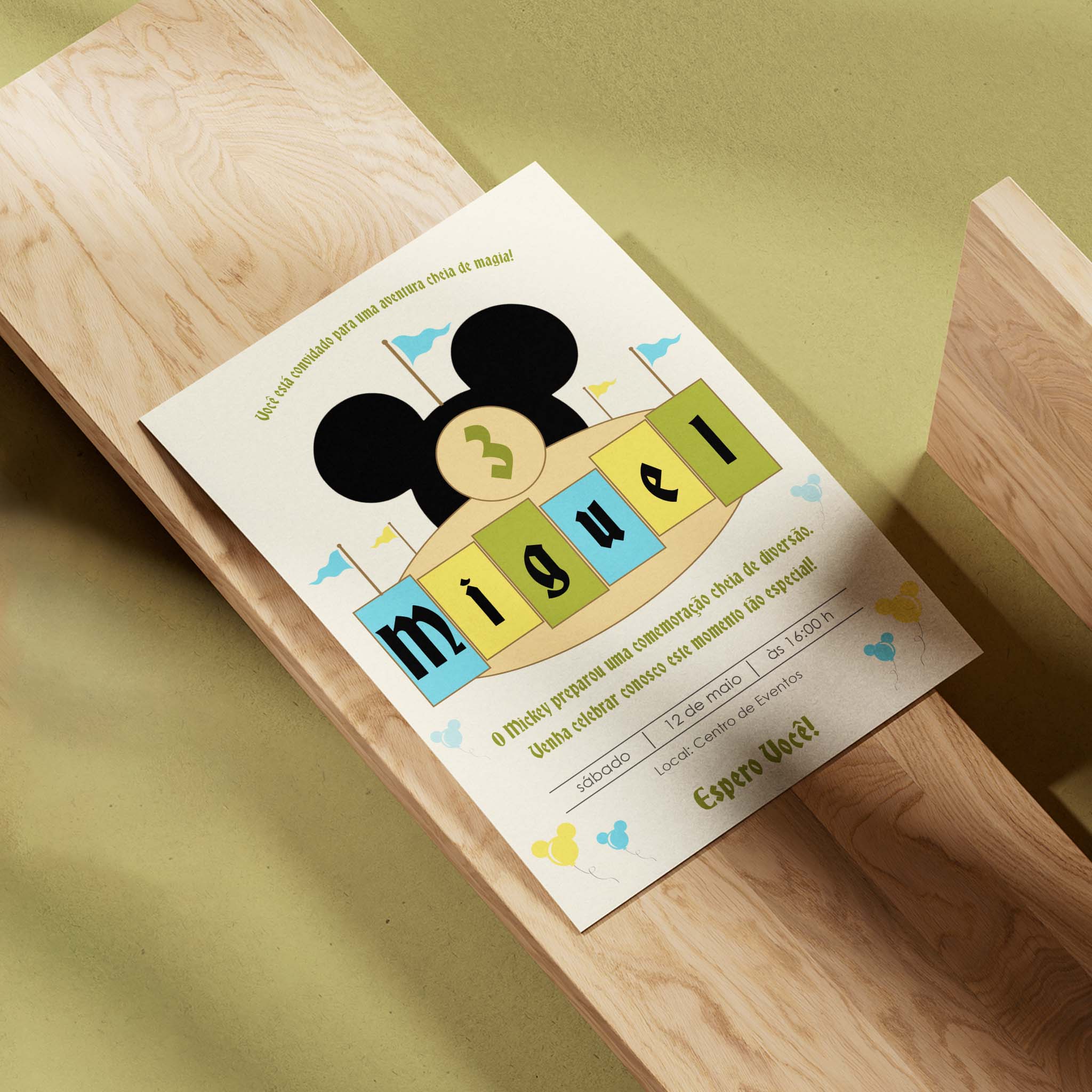 Convite Digital Aniversário Mickey Mouse