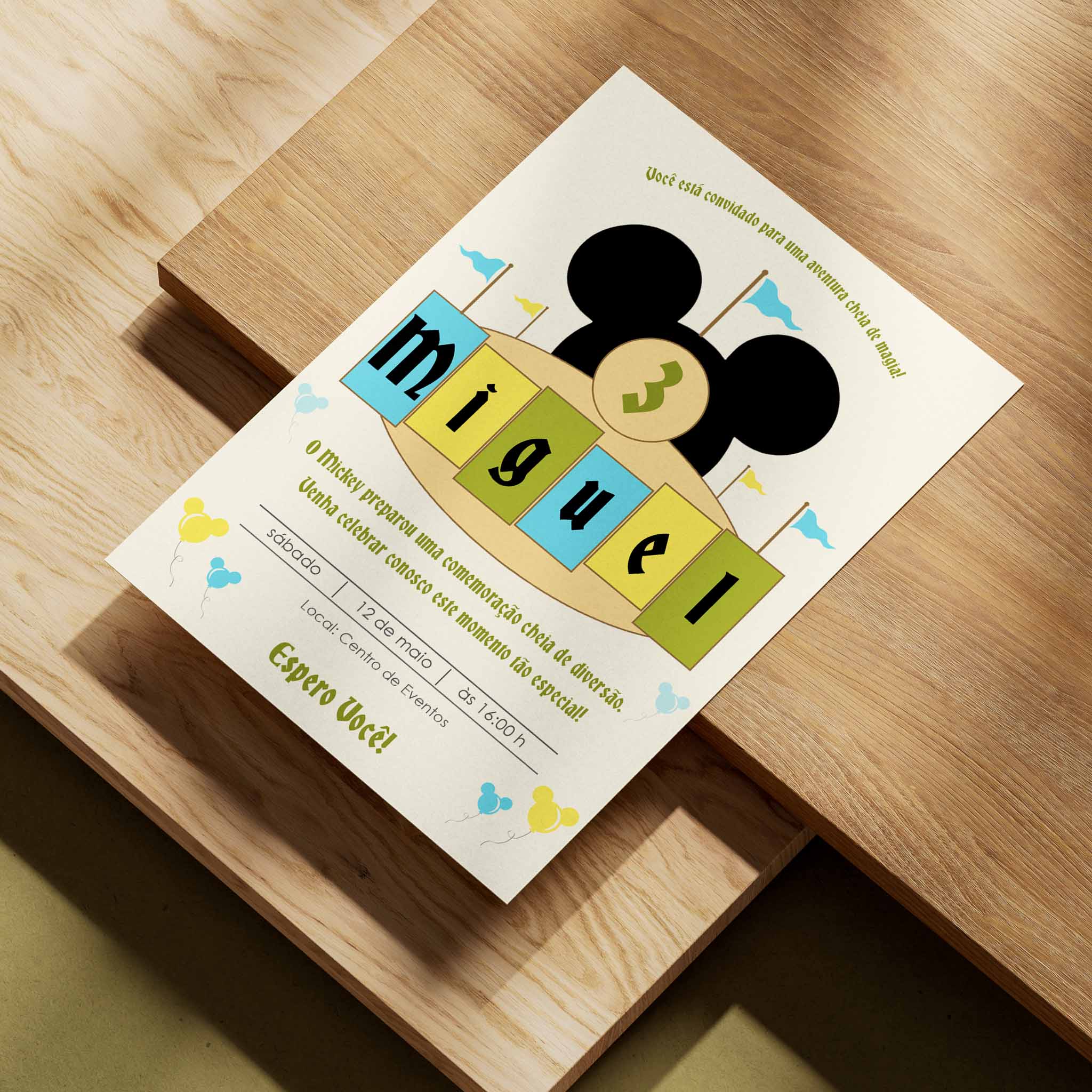 Convite Digital Aniversário Mickey Mouse