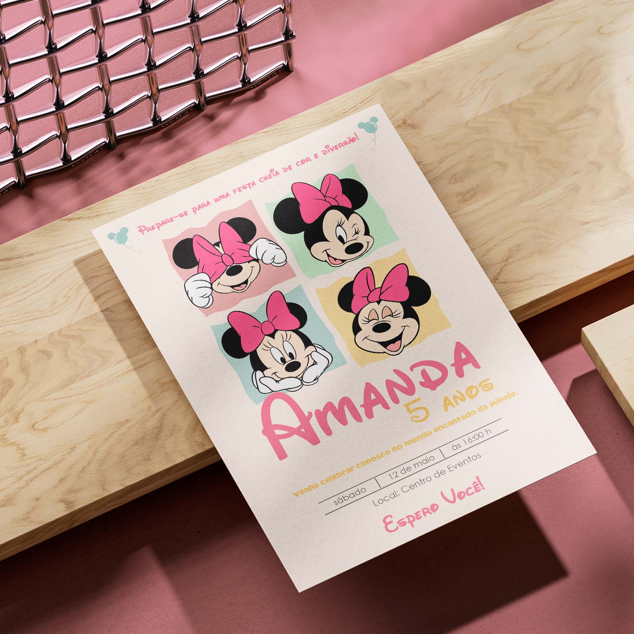 Invitación digital de cumpleaños de Minnie Mouse
