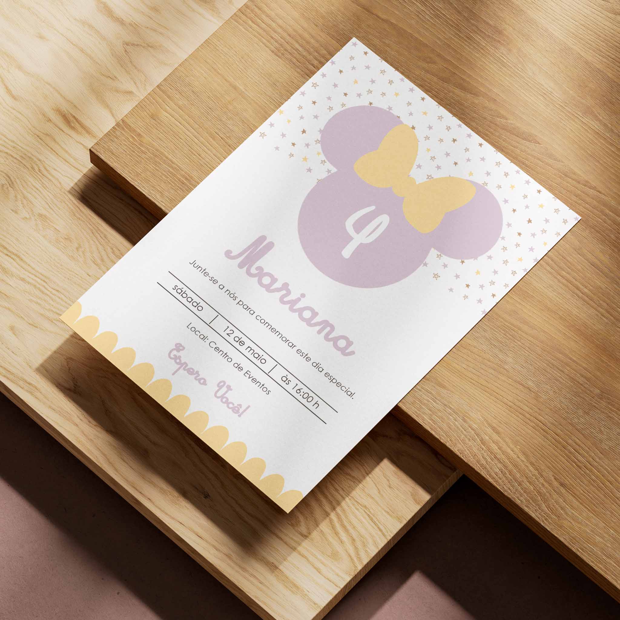 Invitación digital de cumpleaños de Minnie Mouse