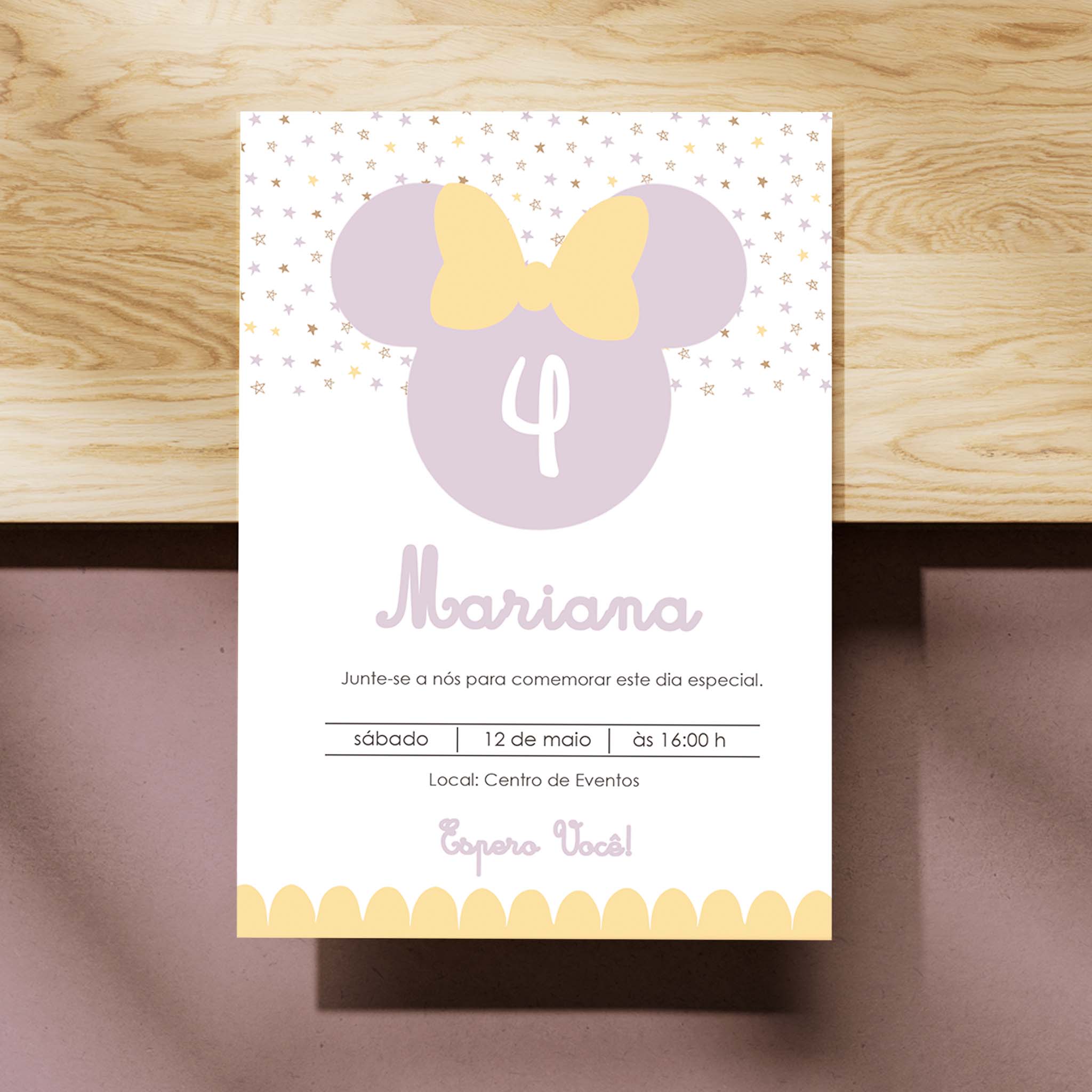 Invitación digital de cumpleaños de Minnie Mouse
