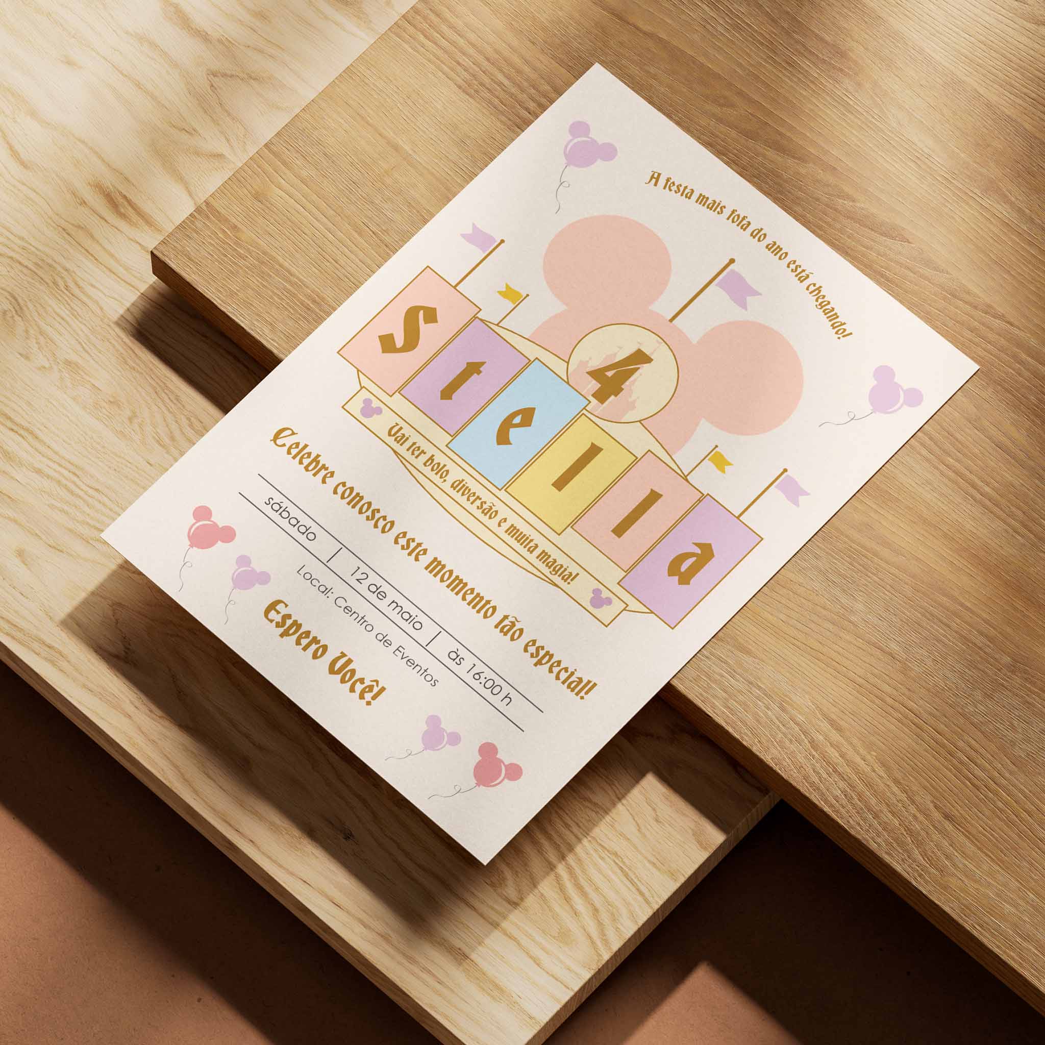 Invitación digital de cumpleaños de Minnie Mouse