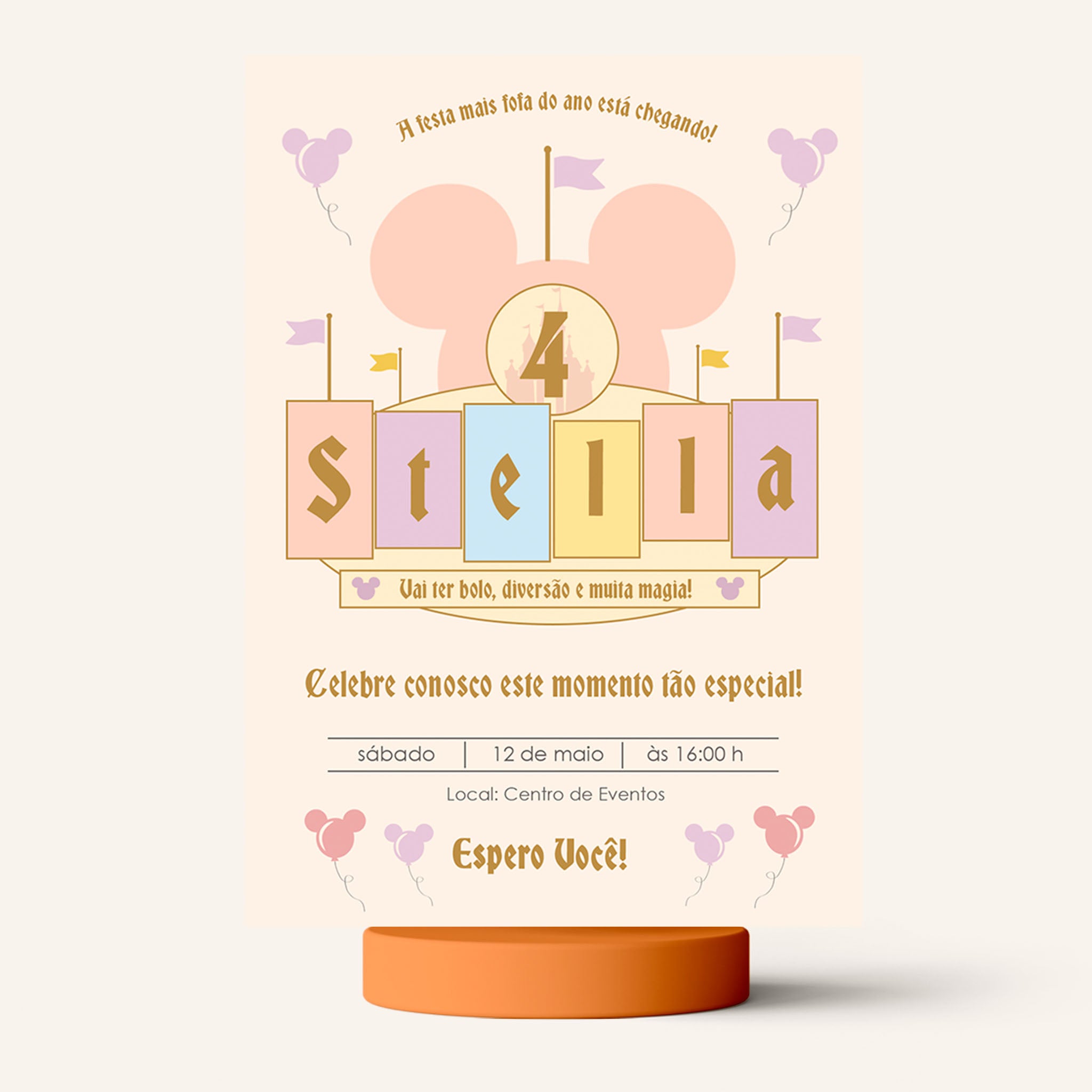 Invitación digital de cumpleaños de Minnie Mouse