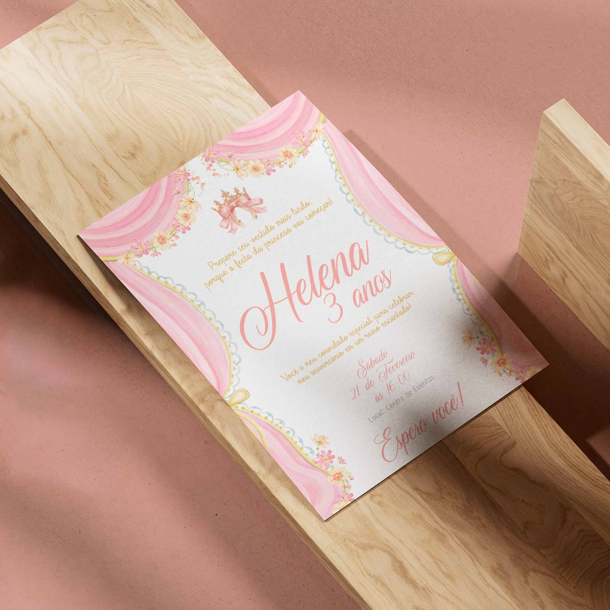 Convite Digital Aniversário Princesa