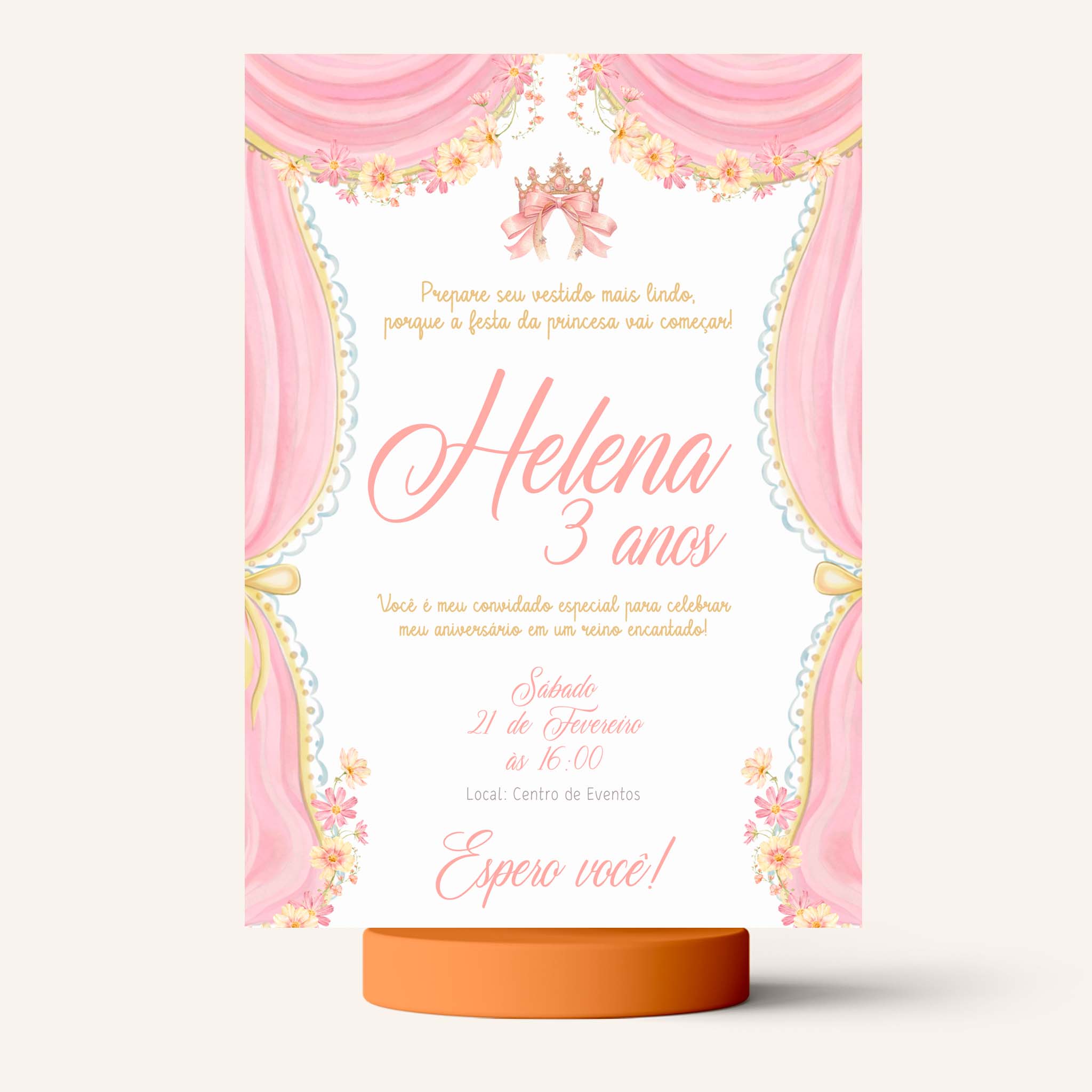 Convite Digital Aniversário Princesa
