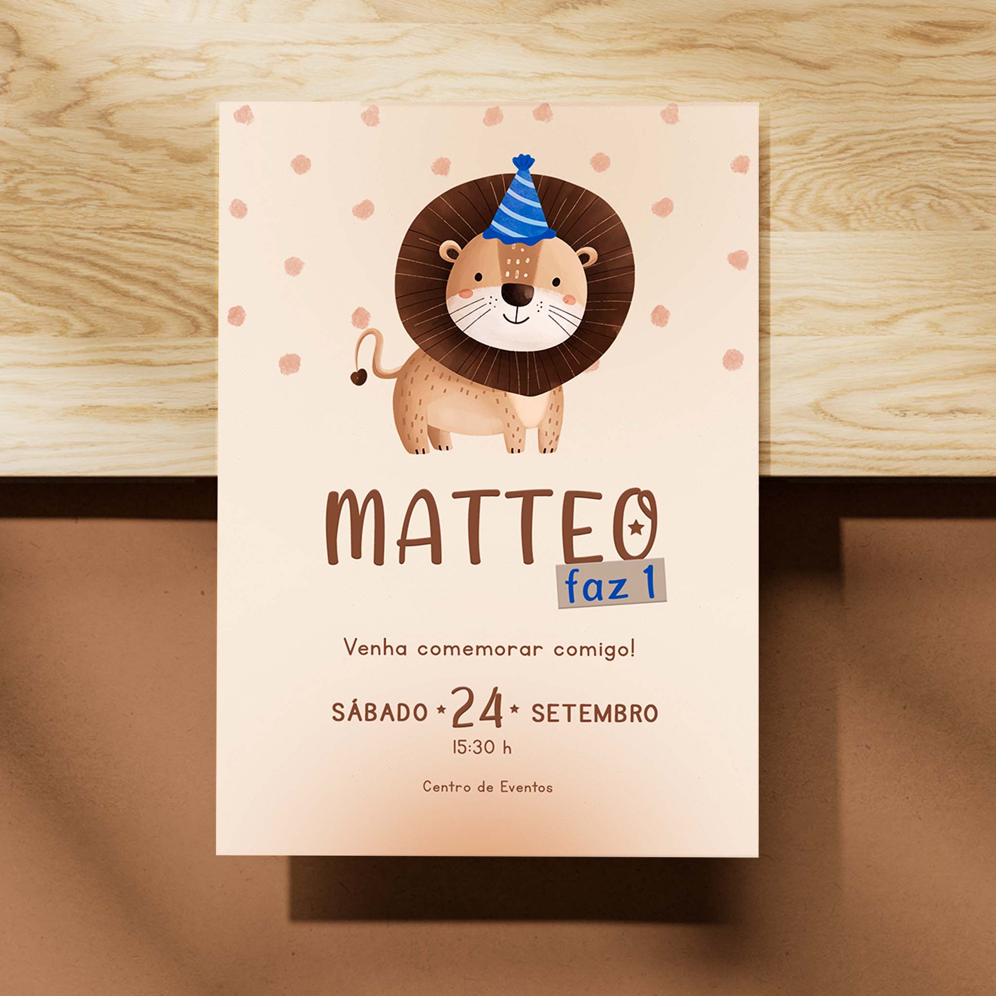 Invitación digital de cumpleaños de safari