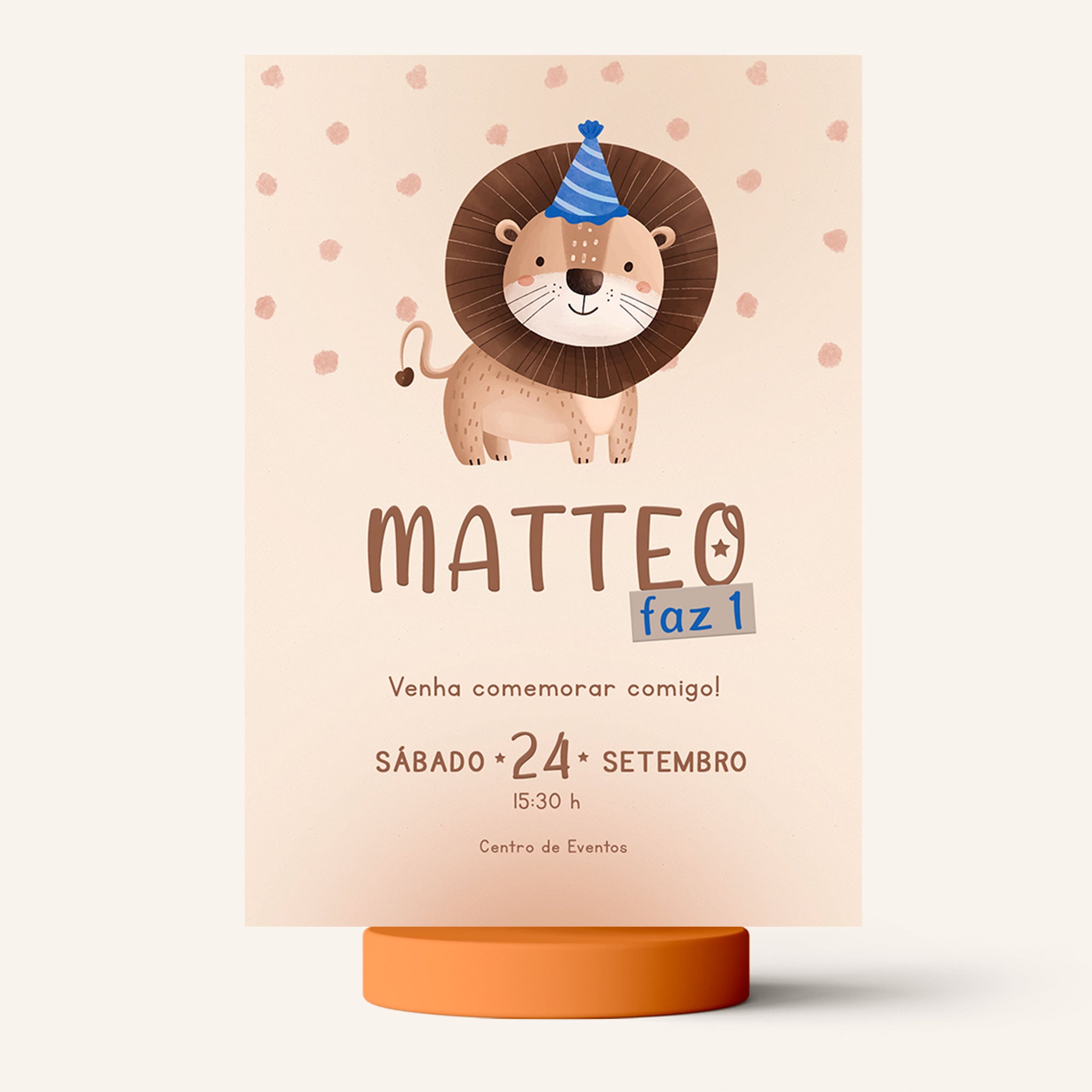 Invitación digital de cumpleaños de safari