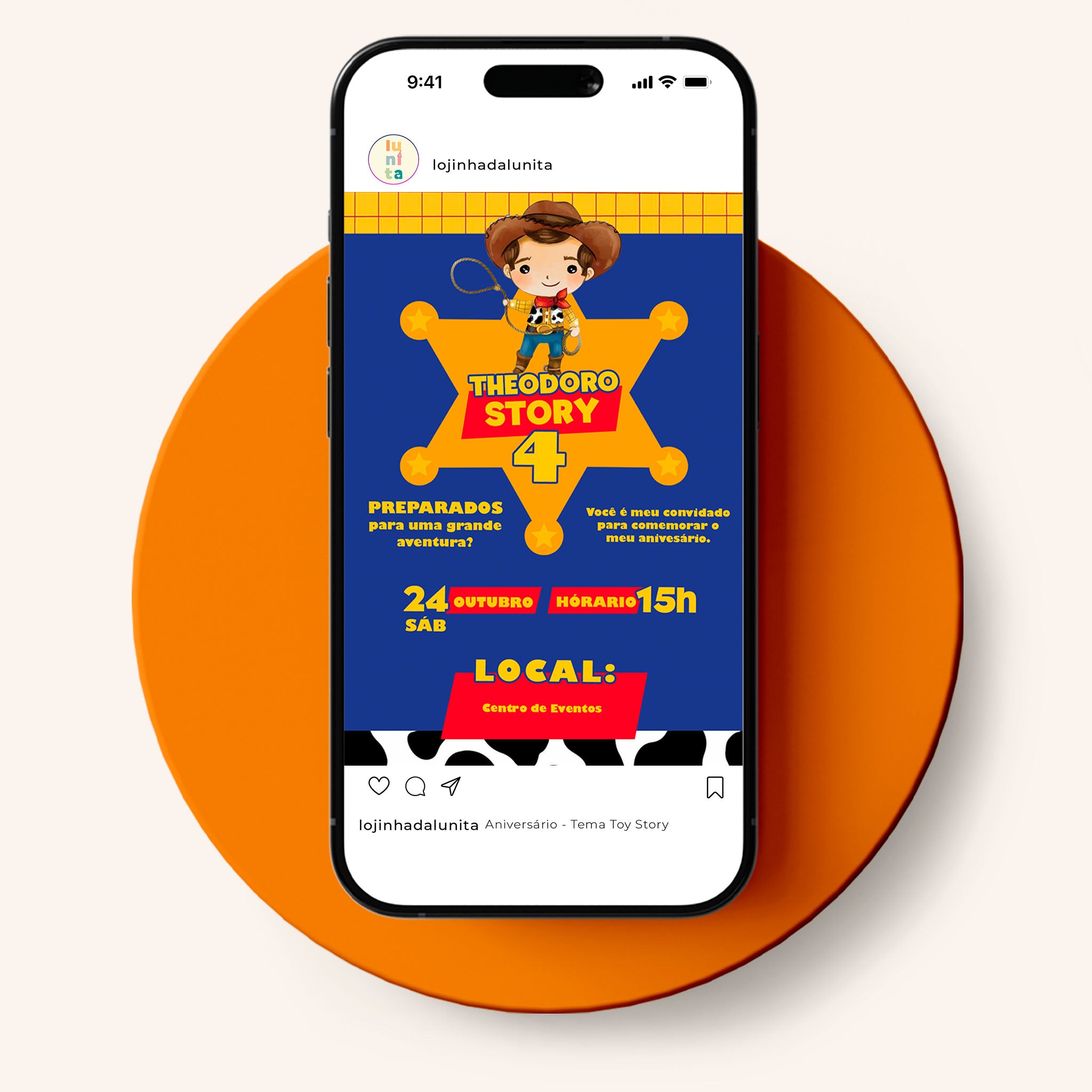 Invitación digital de cumpleaños de Toy Story
