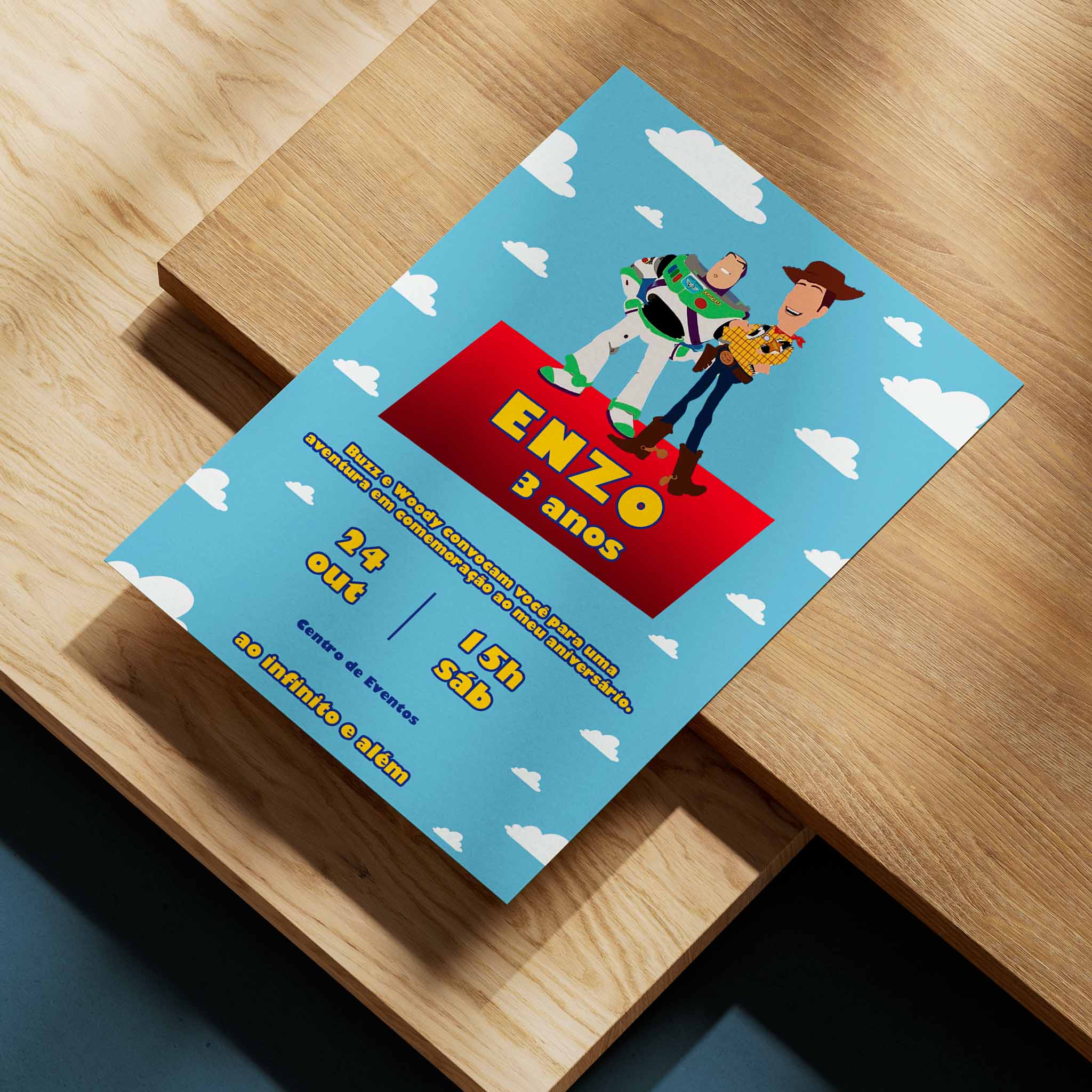 Invitación digital de cumpleaños de Toy Story