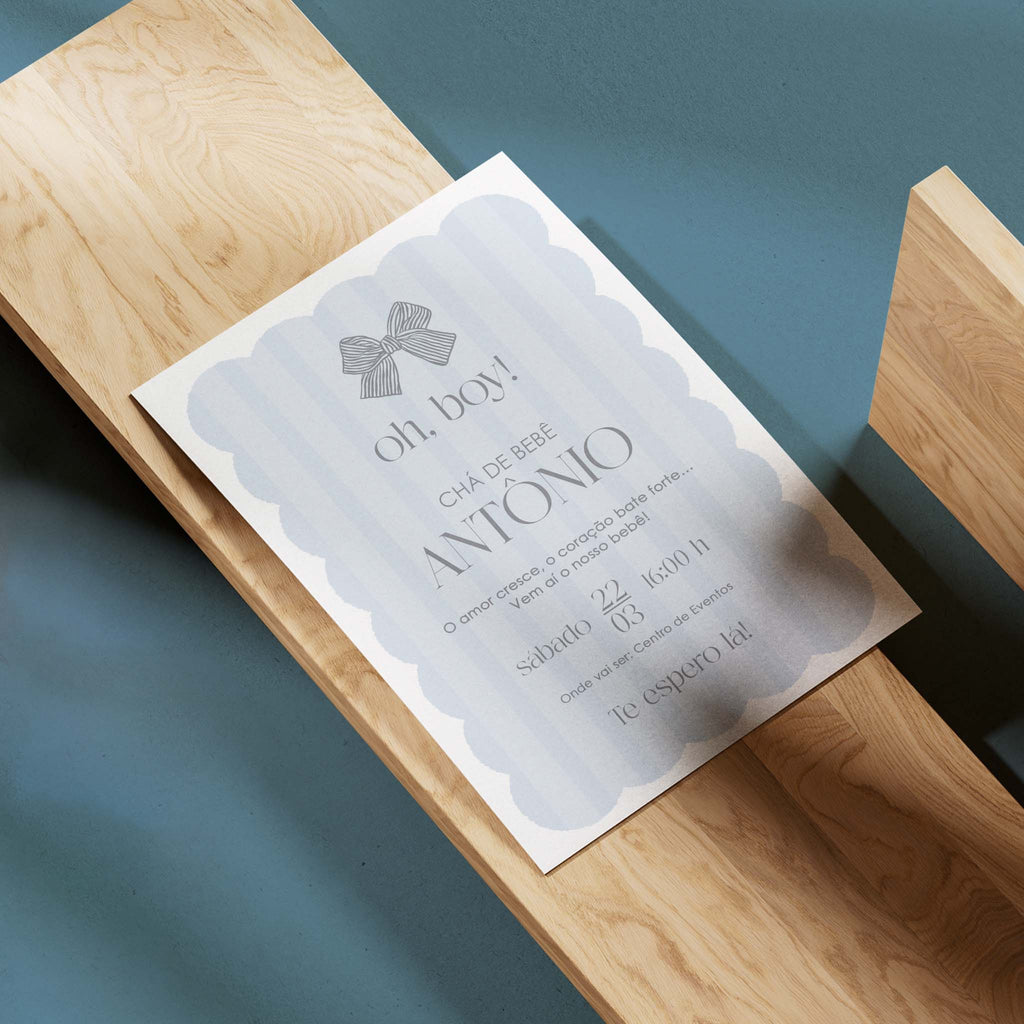 Convite Digital Chá de Bebê Laço