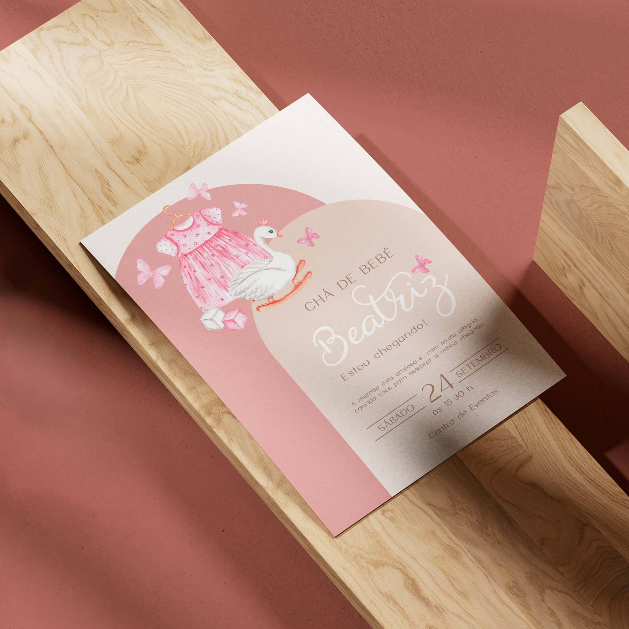Traje de invitación digital para baby shower