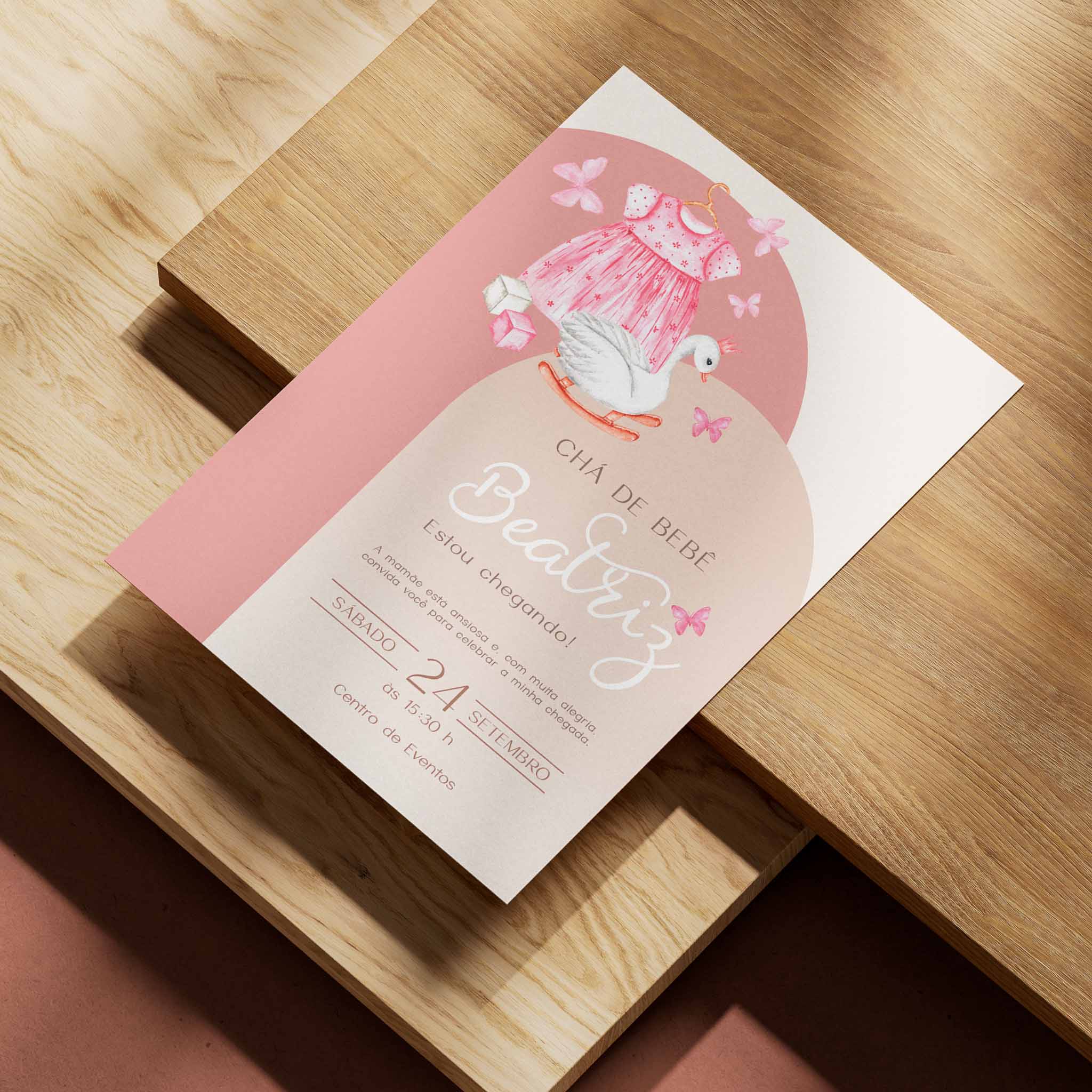 Traje de invitación digital para baby shower