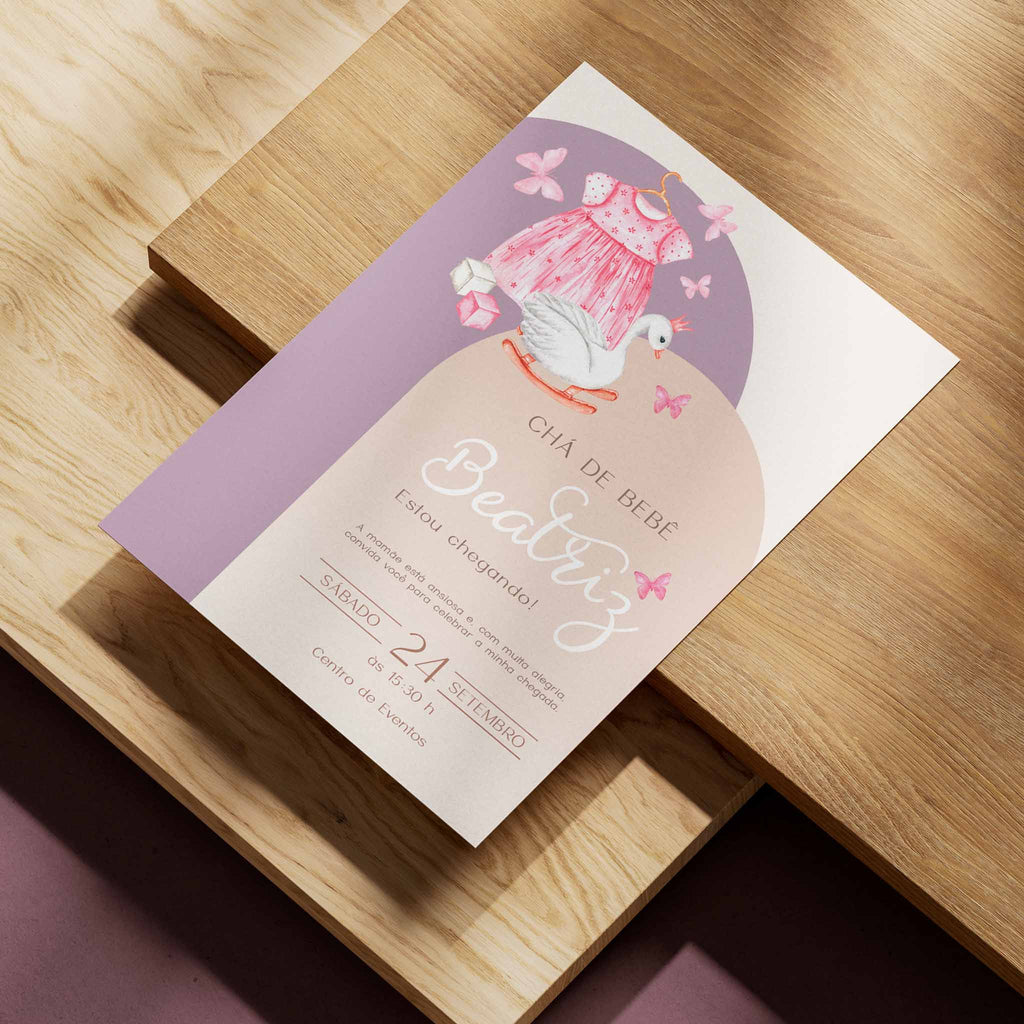 Traje de invitación digital para baby shower