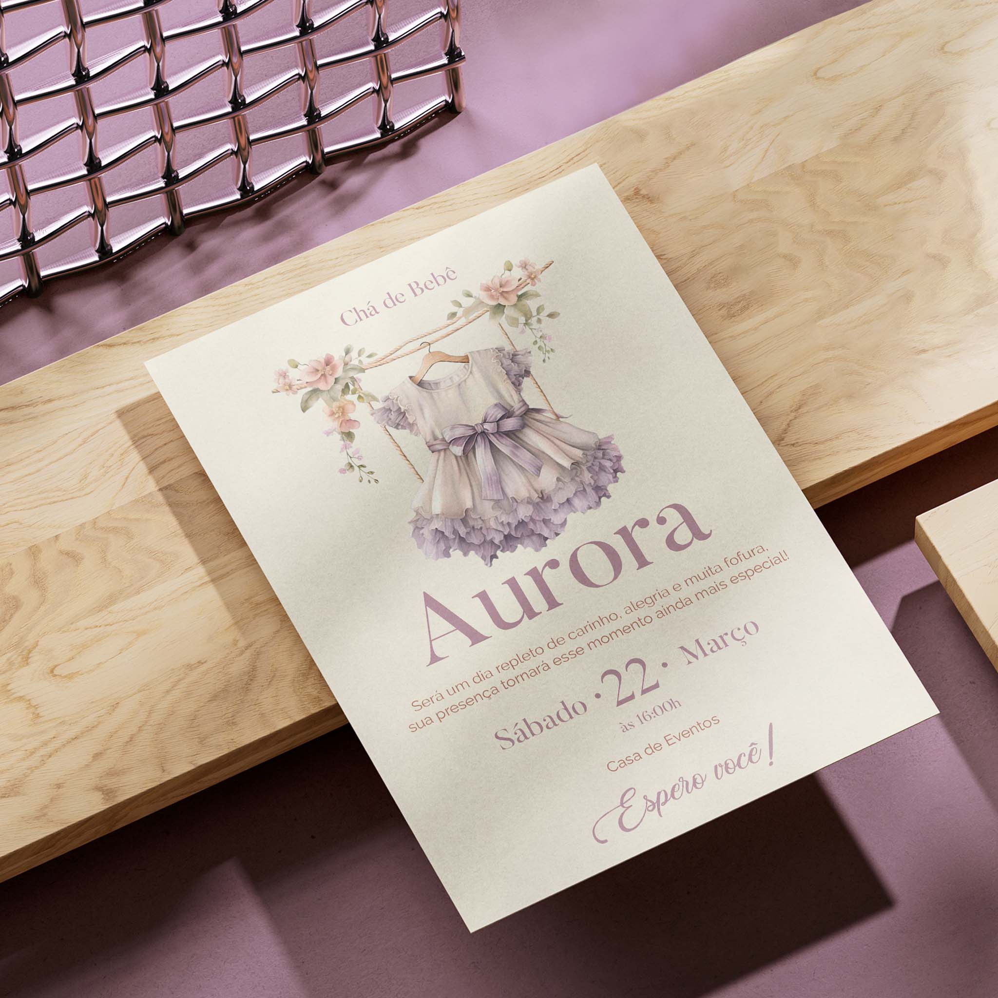 Traje de invitación digital para baby shower