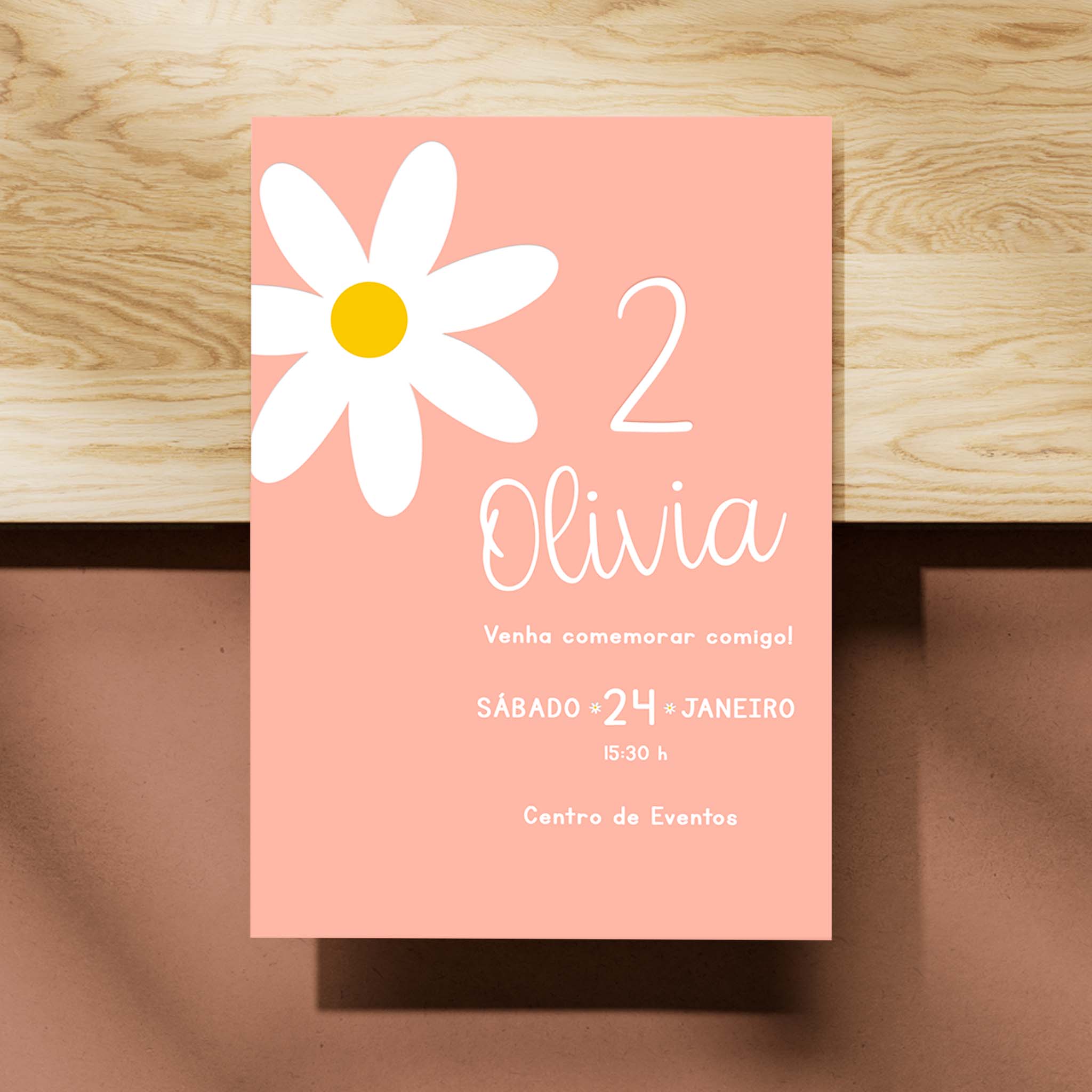 Invitación de cumpleaños digital Daisy