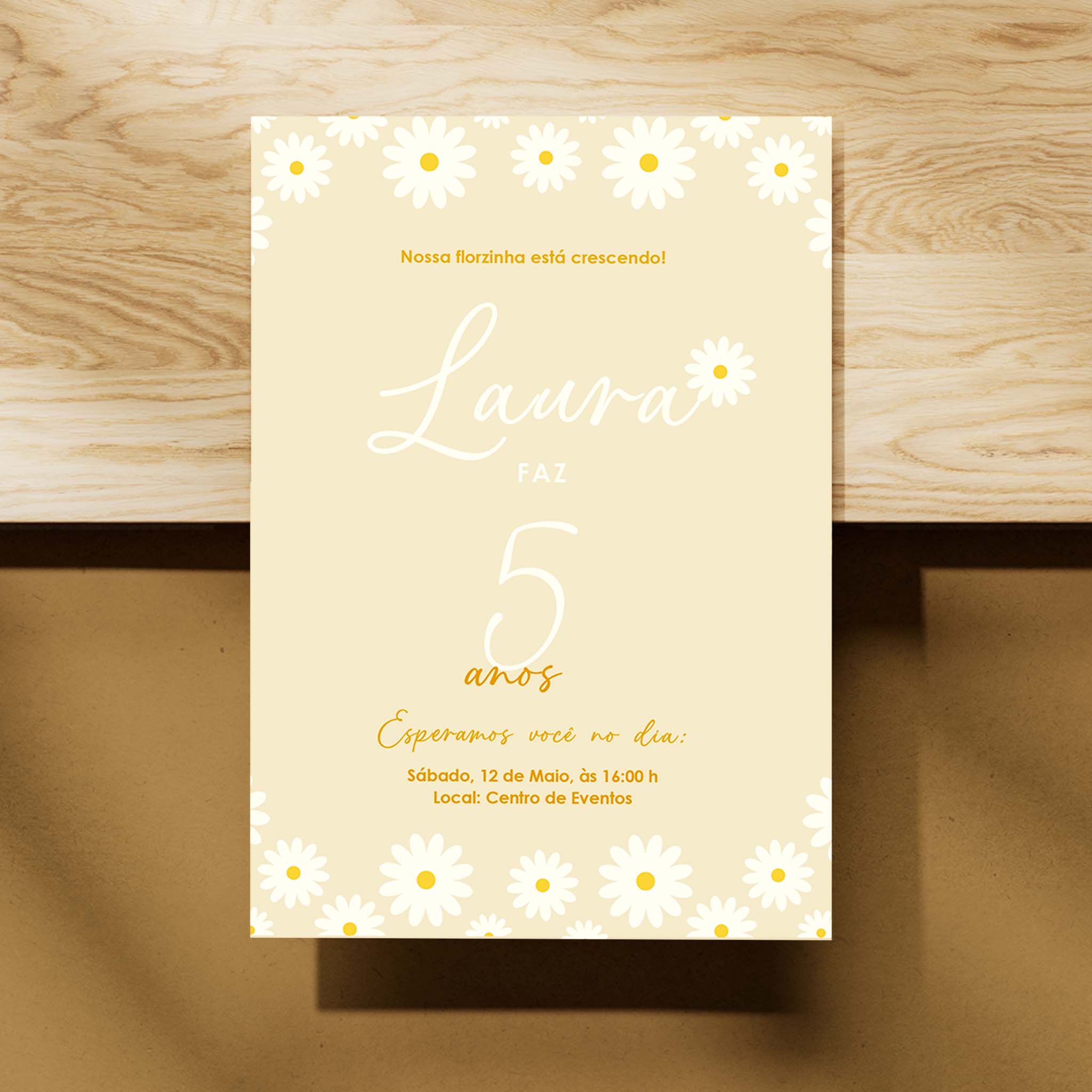 Invitación de cumpleaños digital Daisy