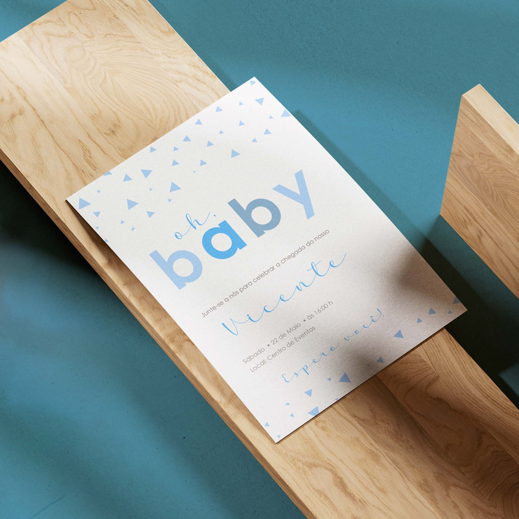 Convite Digital Chá de Bebê Minimalista