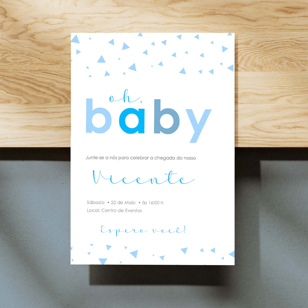 Convite Digital Chá de Bebê Minimalista