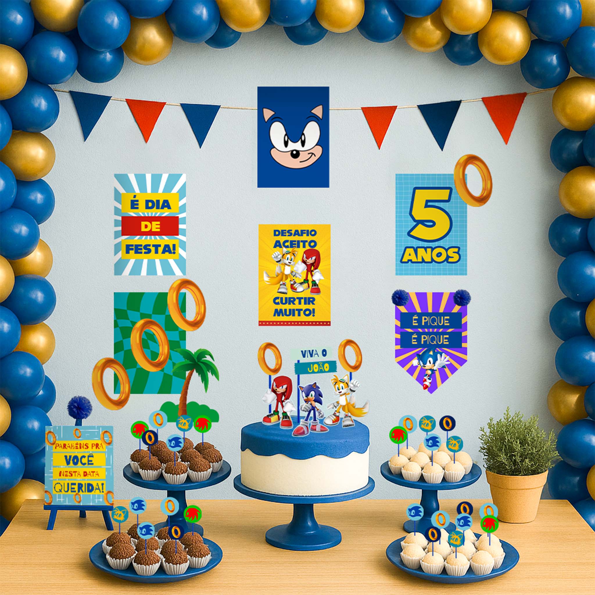 Kit de fiesta digital de cumpleaños de Sonic