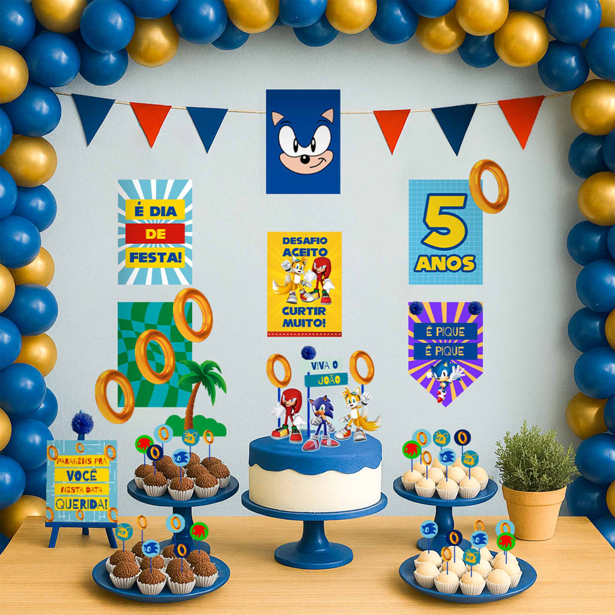 Kit Festa Aniversário Sonic