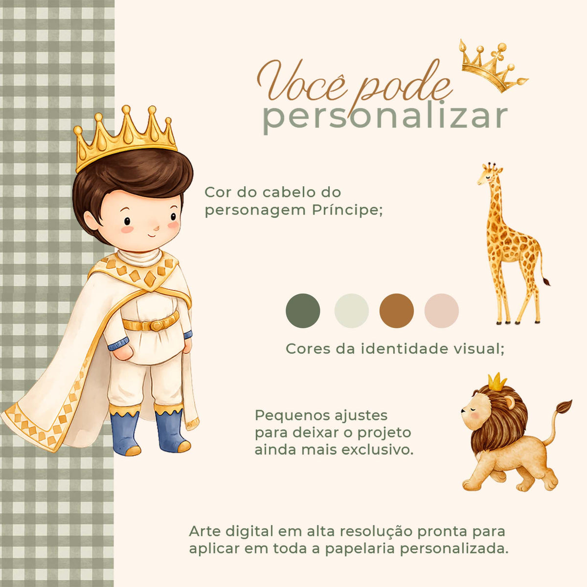 Identidade Visual Aniversário Pequeno Príncipe Safari