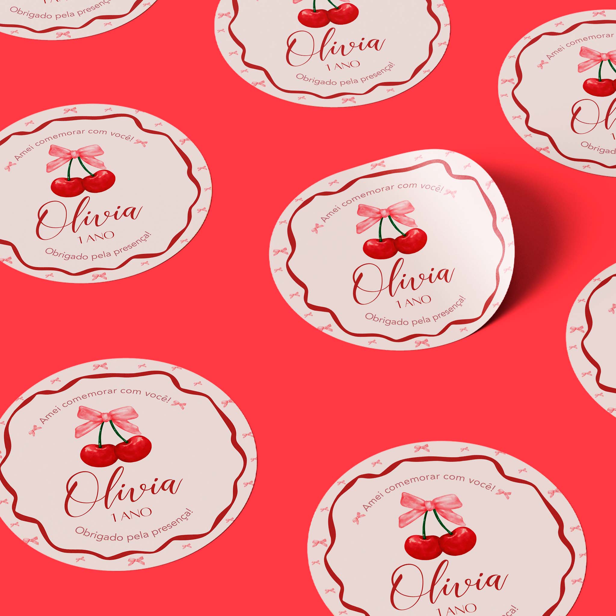 Tag Aniversário Cereja