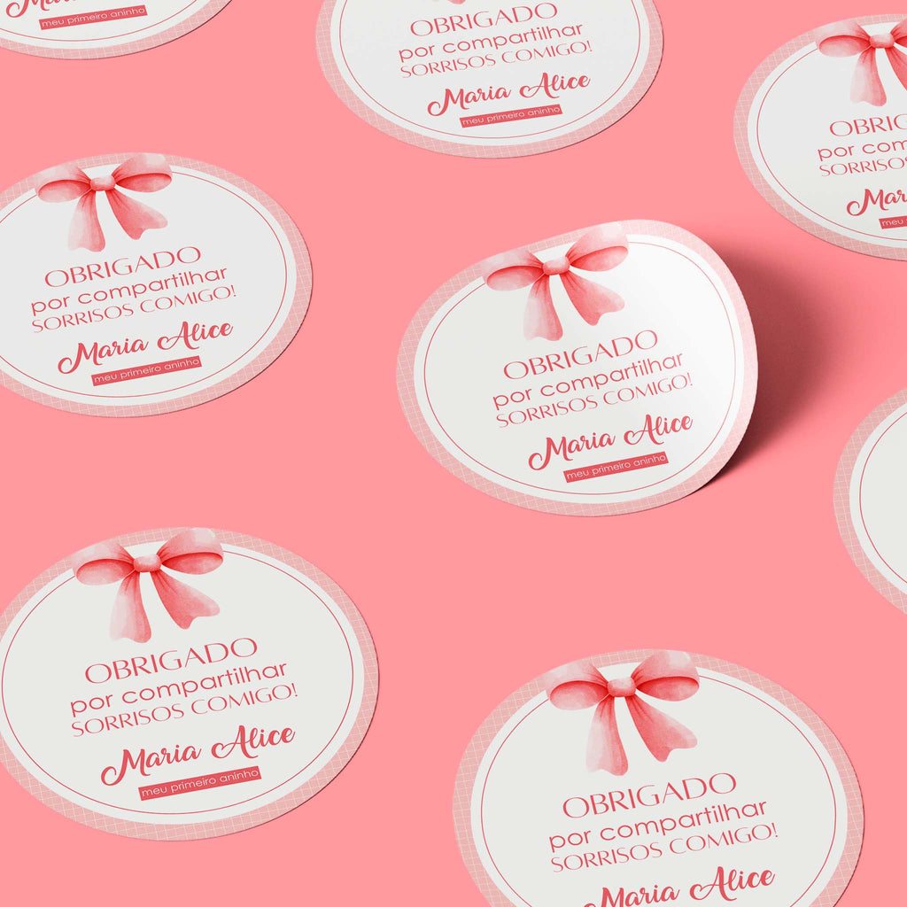 Tag Aniversário Laço