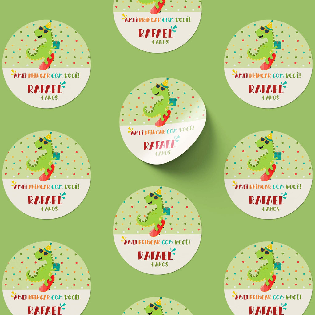 Tag Aniversário Dinossauro