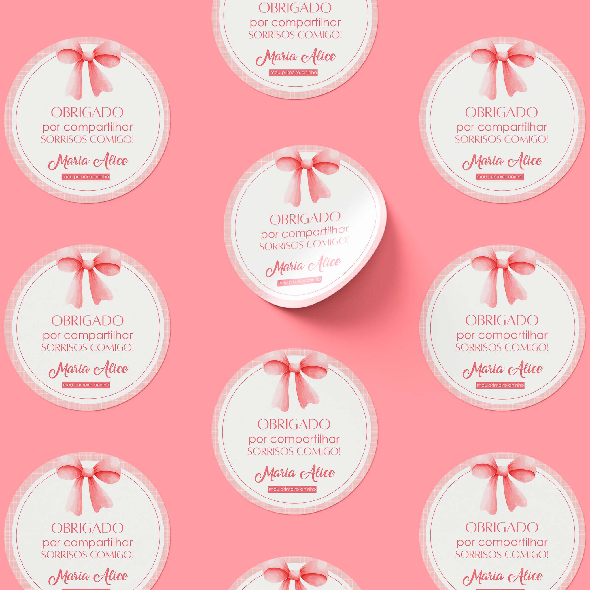 Tag Aniversário Laço