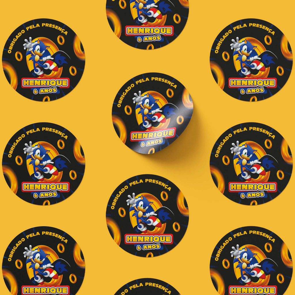 Tag Aniversário Sonic