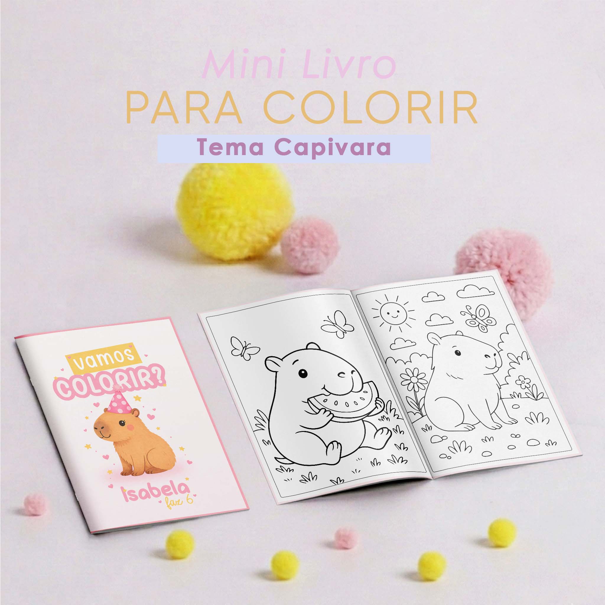 Livrinho de Colorir Capivara