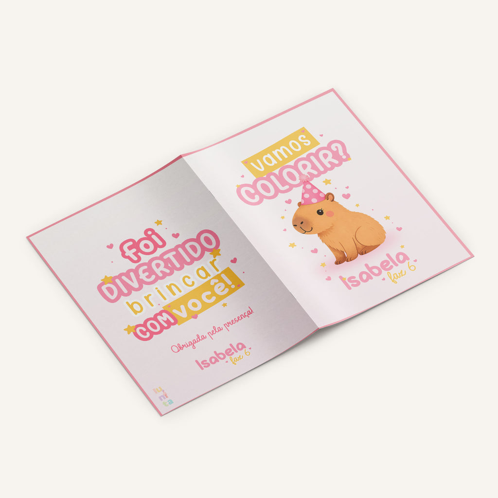 Livrinho de Colorir Capivara