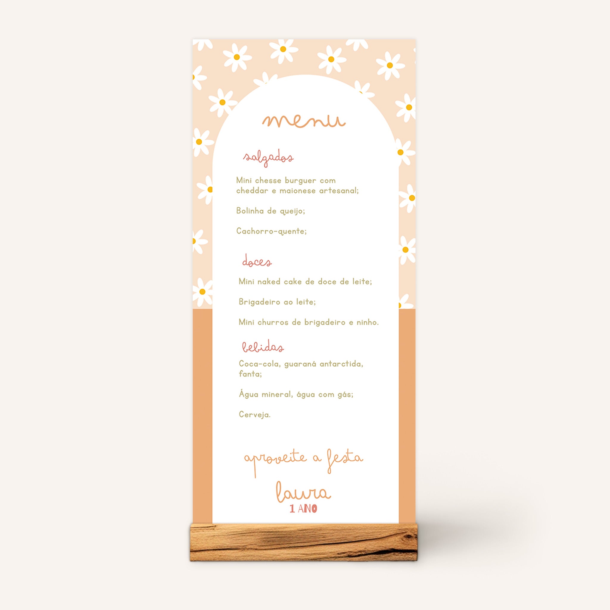 Menu Cardápio Aniversário Margarida
